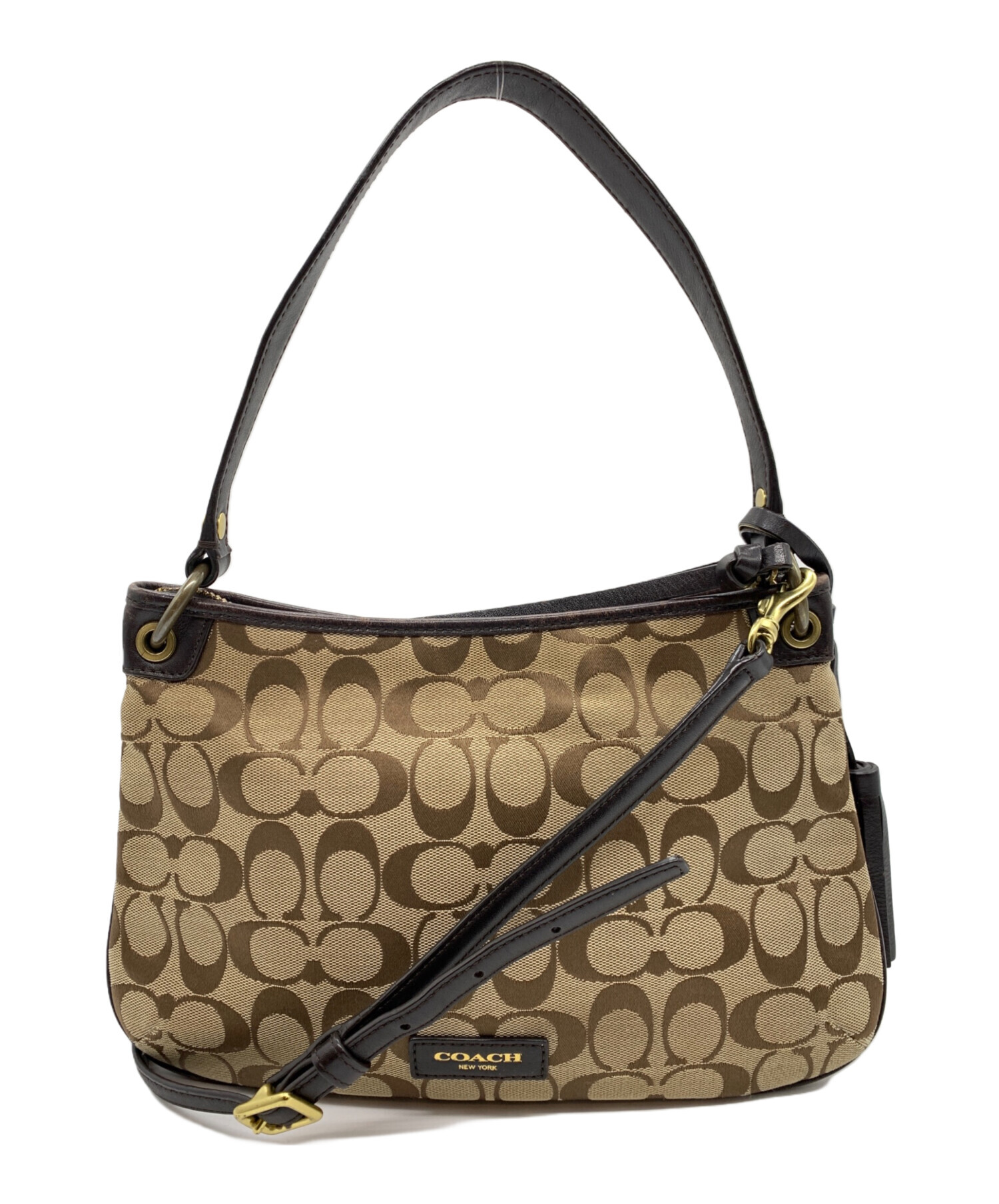 COACH ベージュ ショルダーバッグ ハンドバッグ　中古 中古・古着通販】COACH (コーチ) ショルダーバッグ ベージュ｜ブランド