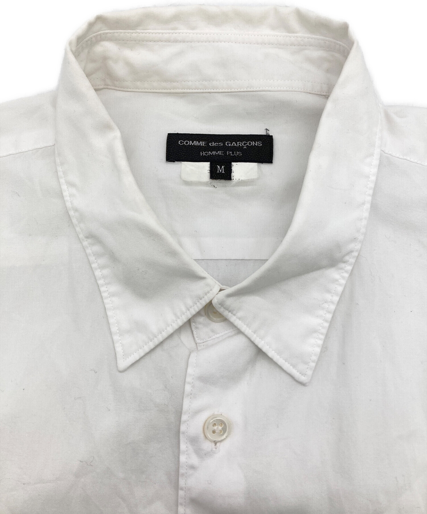 コムデギャルソンオムプリュス 長袖シャツ ホワイト 中古・古着通販】COMME des GARCONS HOMME PLUS (コムデギャルソンオム
