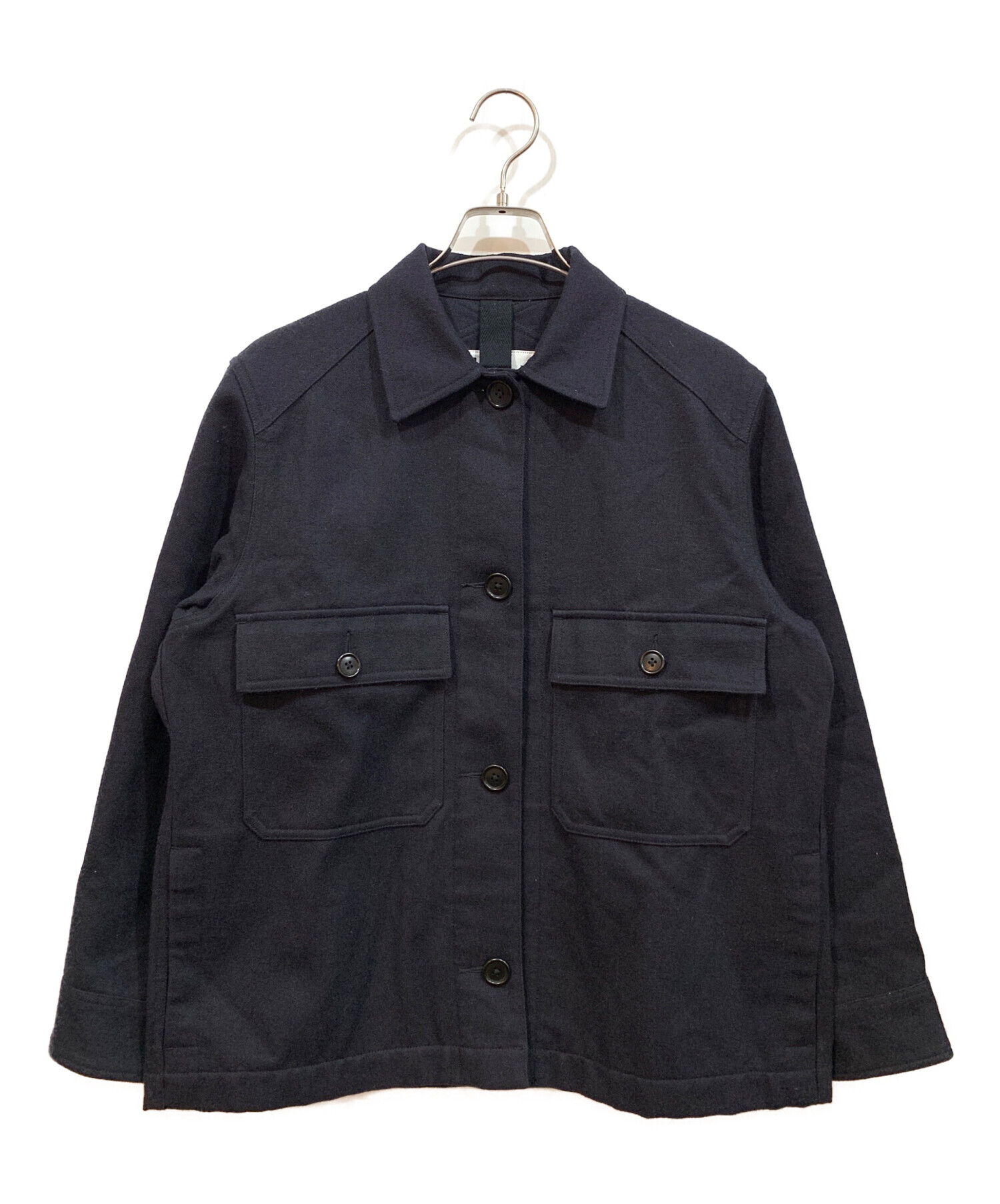 MARGARET HOWELL シャツジャケット M ネイビー 中古・古着通販】MARGARET HOWELL (マーガレットハウエル) シャツ