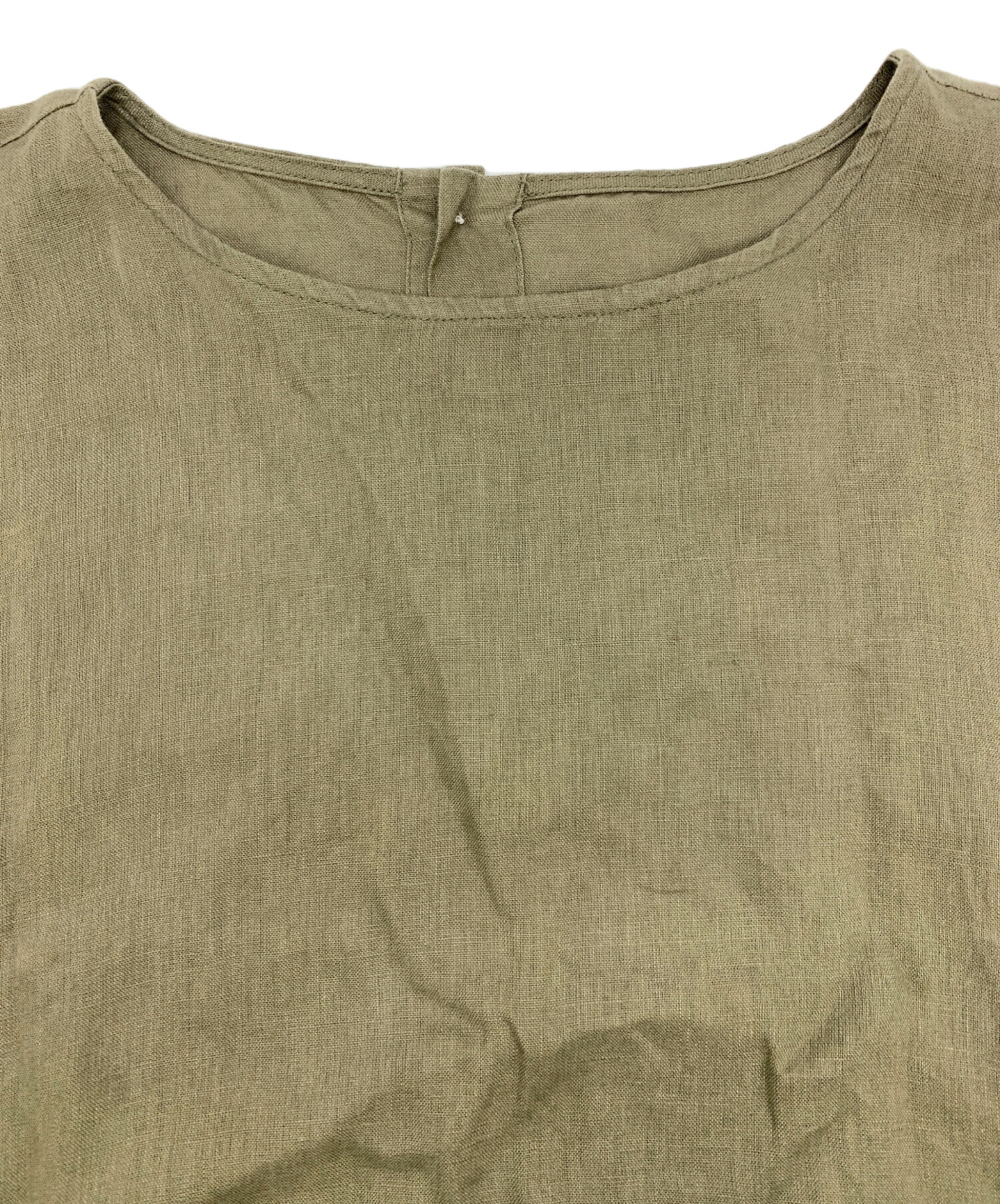 中古・古着通販】BEARDSLEY (ビアズリー) 半袖ワンピース カーキ