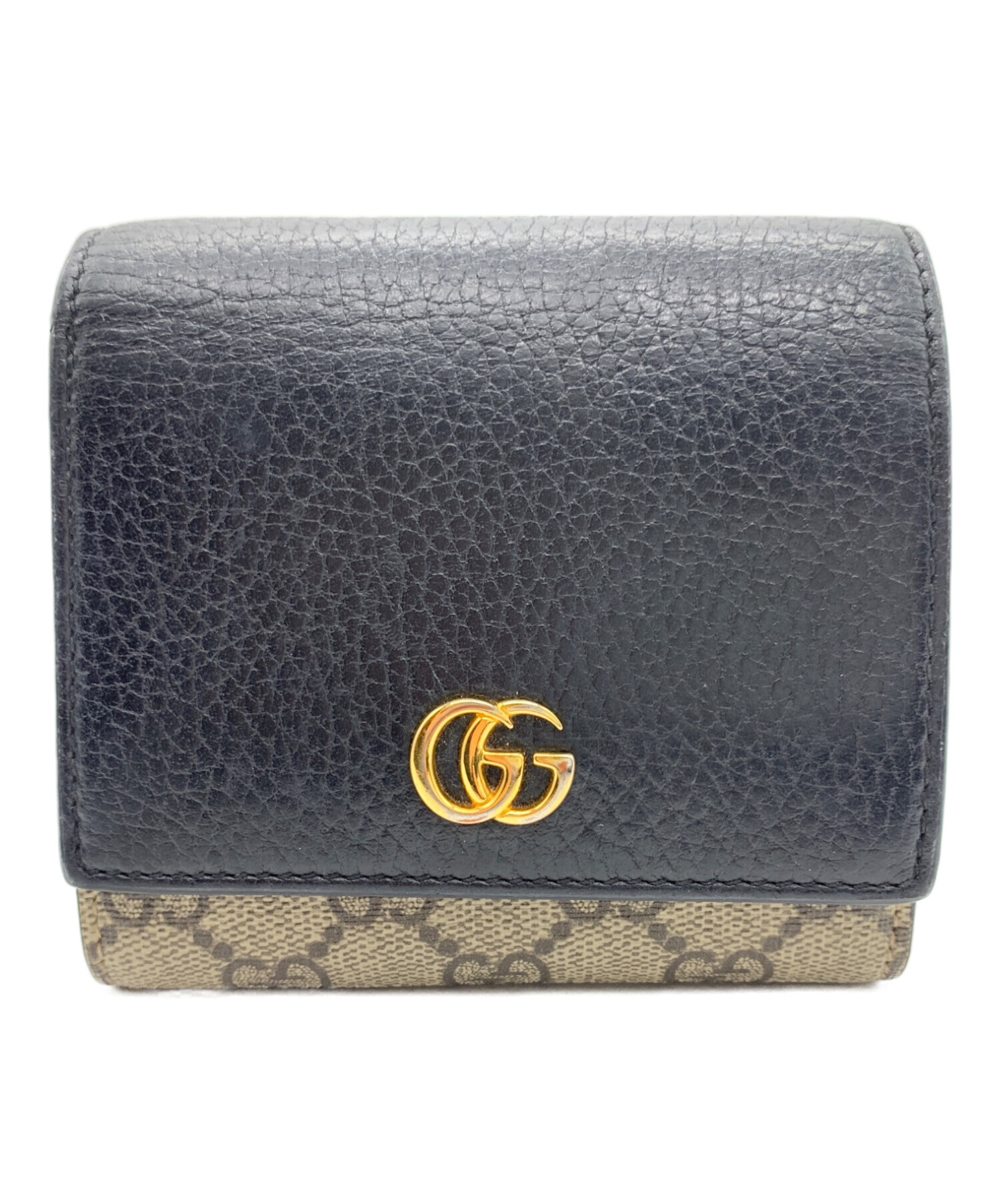 中古・古着通販】GUCCI (グッチ) 2つ折り財布 ブラック｜ブランド