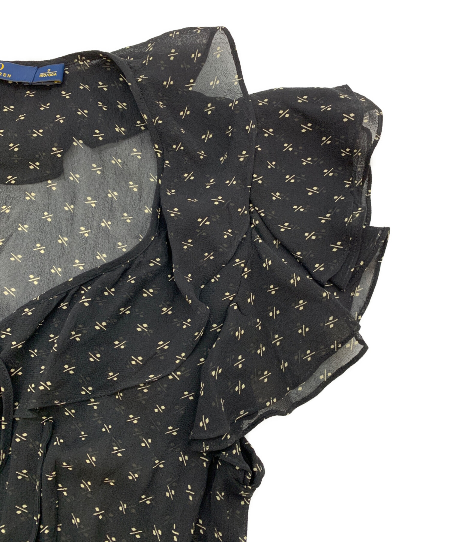 Polo Ralph Lauren ブラック 半袖フレアワンピース 中古・古着通販】POLO RALPH LAUREN (ポロ・ラルフローレン) 半袖