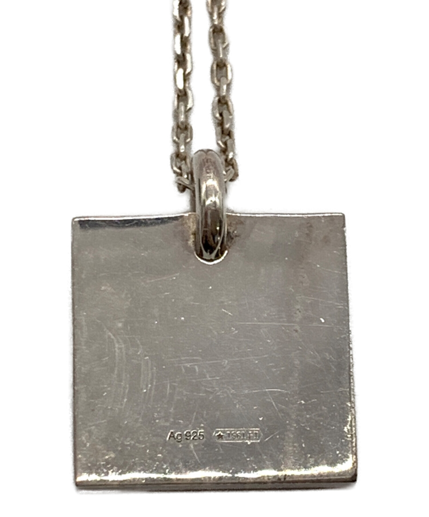 中古・古着通販】GUCCI (グッチ) スクエアプレートネックレス