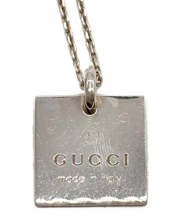 中古・古着通販】GUCCI (グッチ) スクエアプレートネックレス
