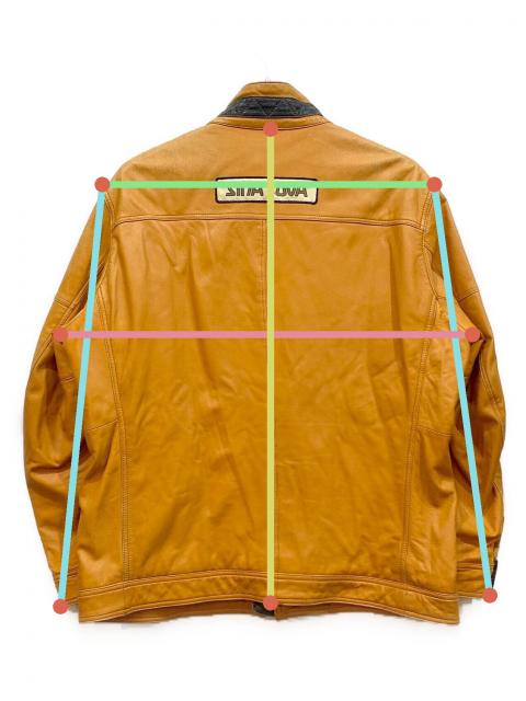中古・古着通販】sinacova (シナコバ) ラムレザージャケット オレンジ