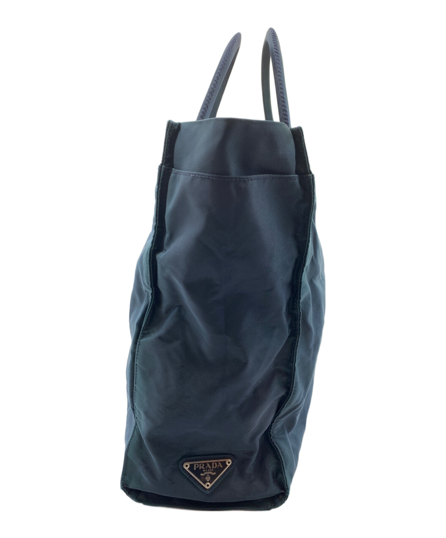 中古・古着通販】PRADA (プラダ) ナイロンハンドバッグ ネイビー