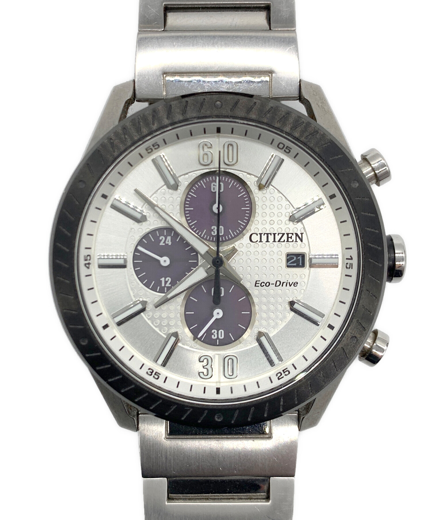 中古・古着通販】CITIZEN (シチズン) エコドライブ 腕時計 ホワイト 中古・古着通販】CITIZEN (シチズン) エコドライブ 腕時計 ホワイト