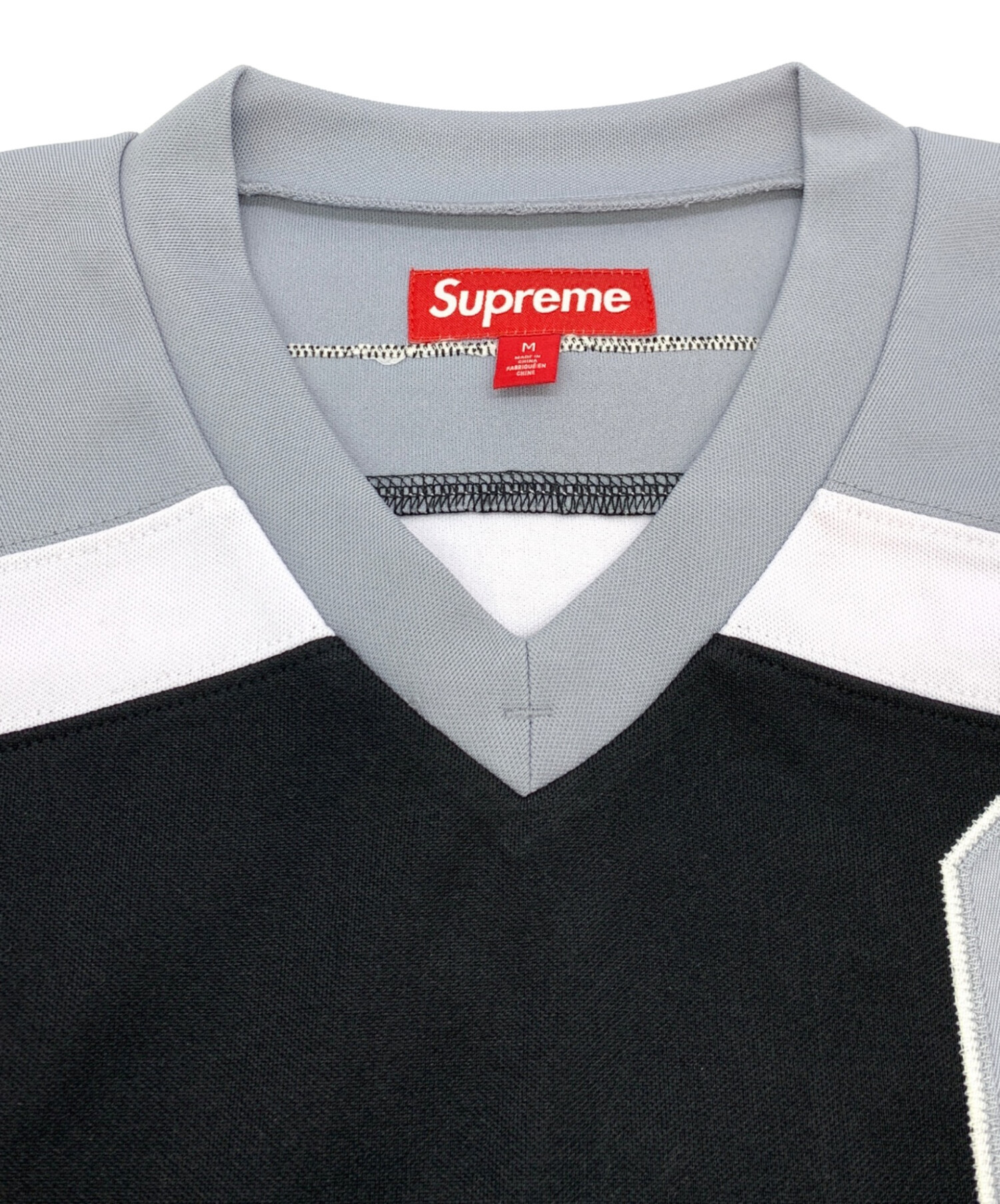 Supreme ブラック/グレー スウェットシャツ 中古・古着通販】SUPREME (シュプリーム) ホッケーシャツ ブラック