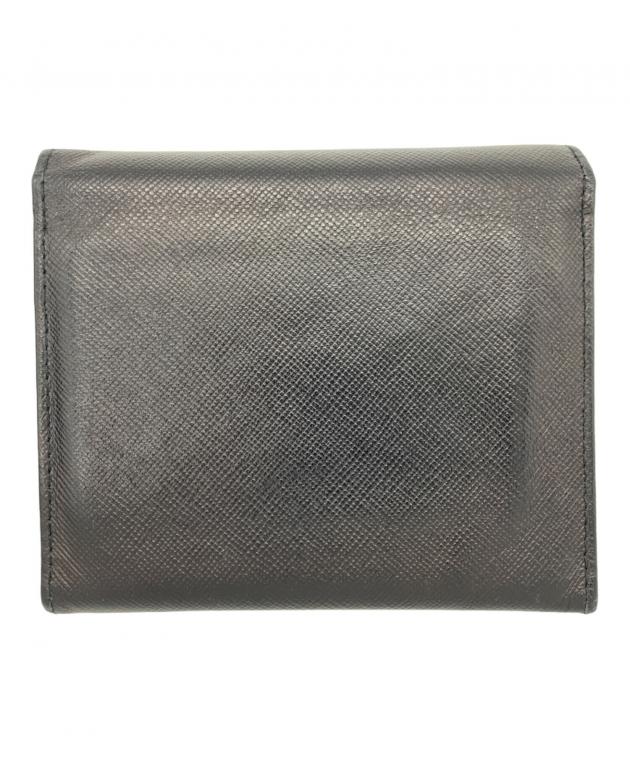 中古・古着通販】PRADA (プラダ) 2つ折り財布 ブラック｜ブランド