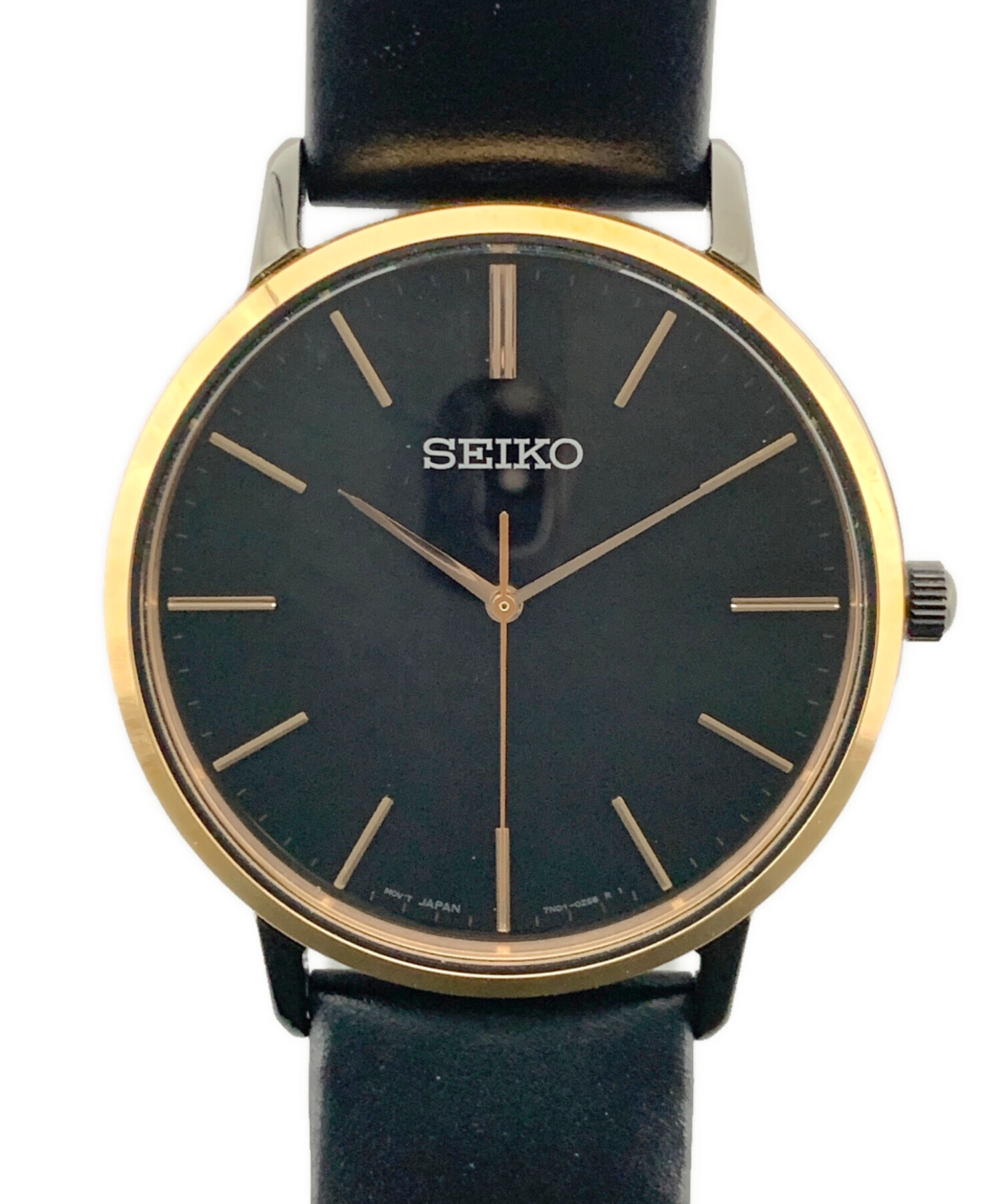 SEIKO ゴールドフェザー 復刻モデル 腕時計 ゴールド 7N01-0JR0 中古・古着通販】SEIKO (セイコー) ゴールドフェザー 復刻モデル