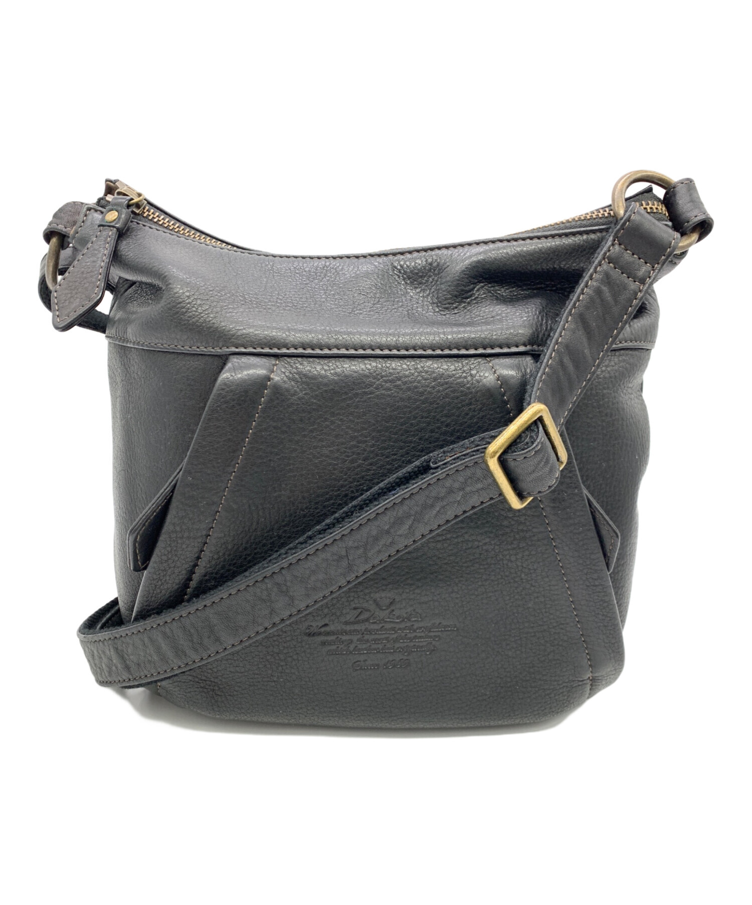 中古・古着通販】DAKOTA (ダコタ) レザーショルダーバッグ ブラック