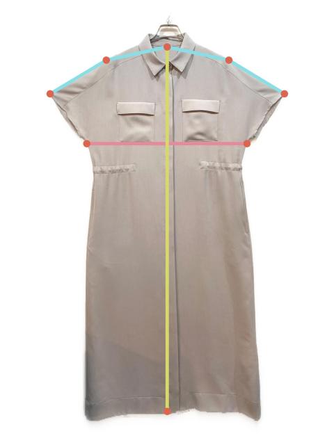 中古・古着通販】SOEJU (ソージュ) ロングシャツワンピース グレー