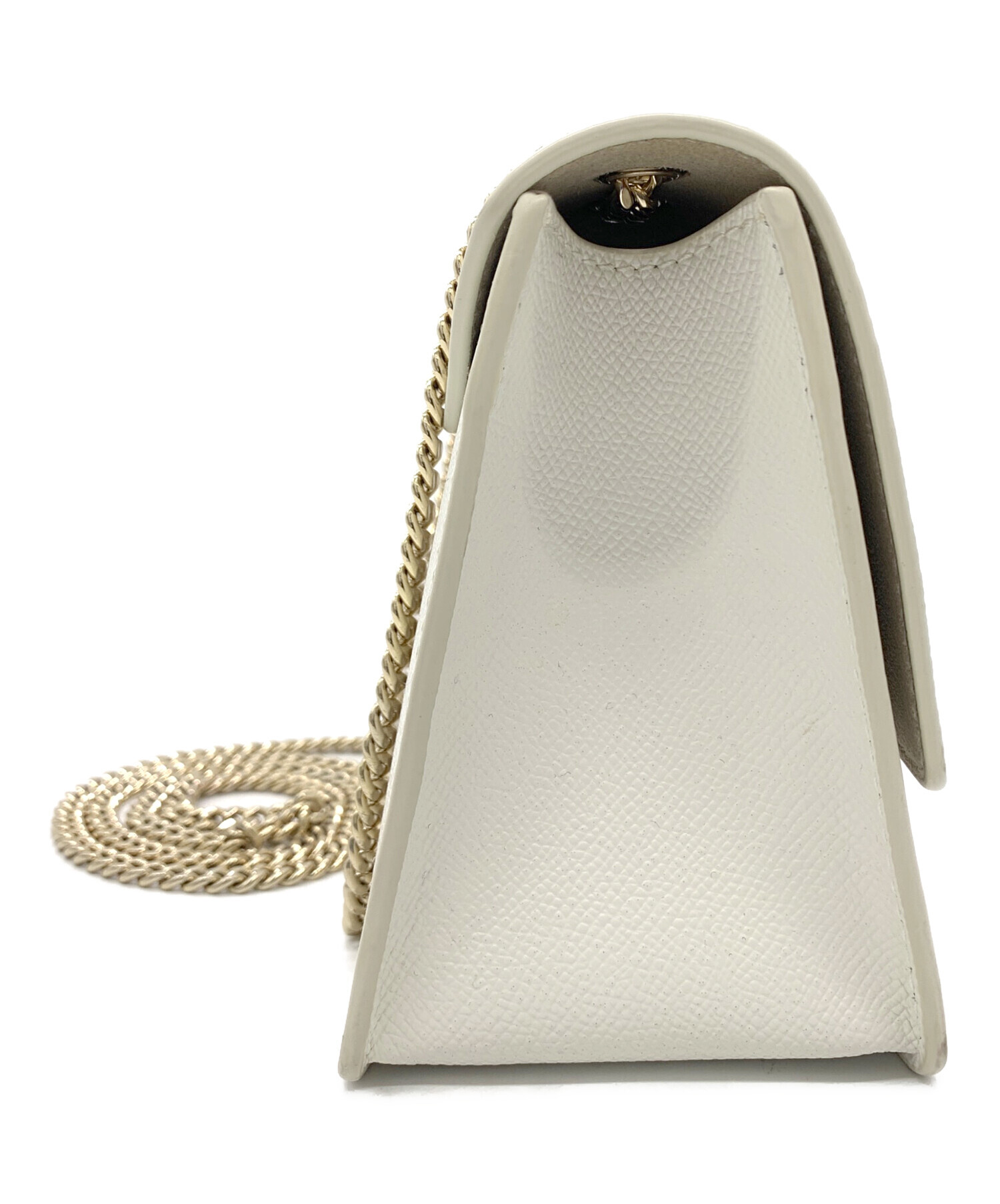FURLA ホワイト ショルダーバッグ 中古・古着通販】FURLA (フルラ) チェーンショルダーバッグ ホワイト