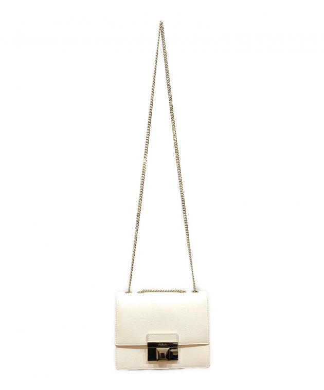 中古・古着通販】FURLA (フルラ) チェーンショルダーバッグ ホワイト