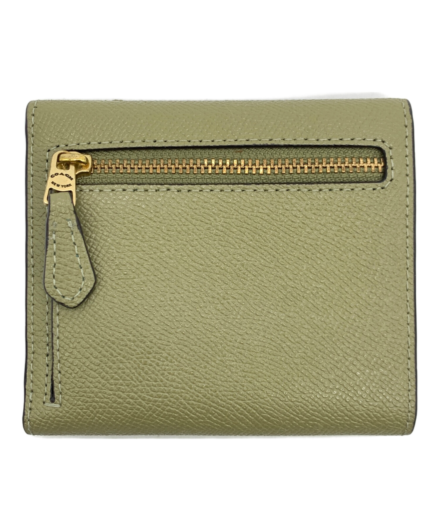 中古・古着通販】COACH (コーチ) 3つ折り財布 カーキ｜ブランド・古着