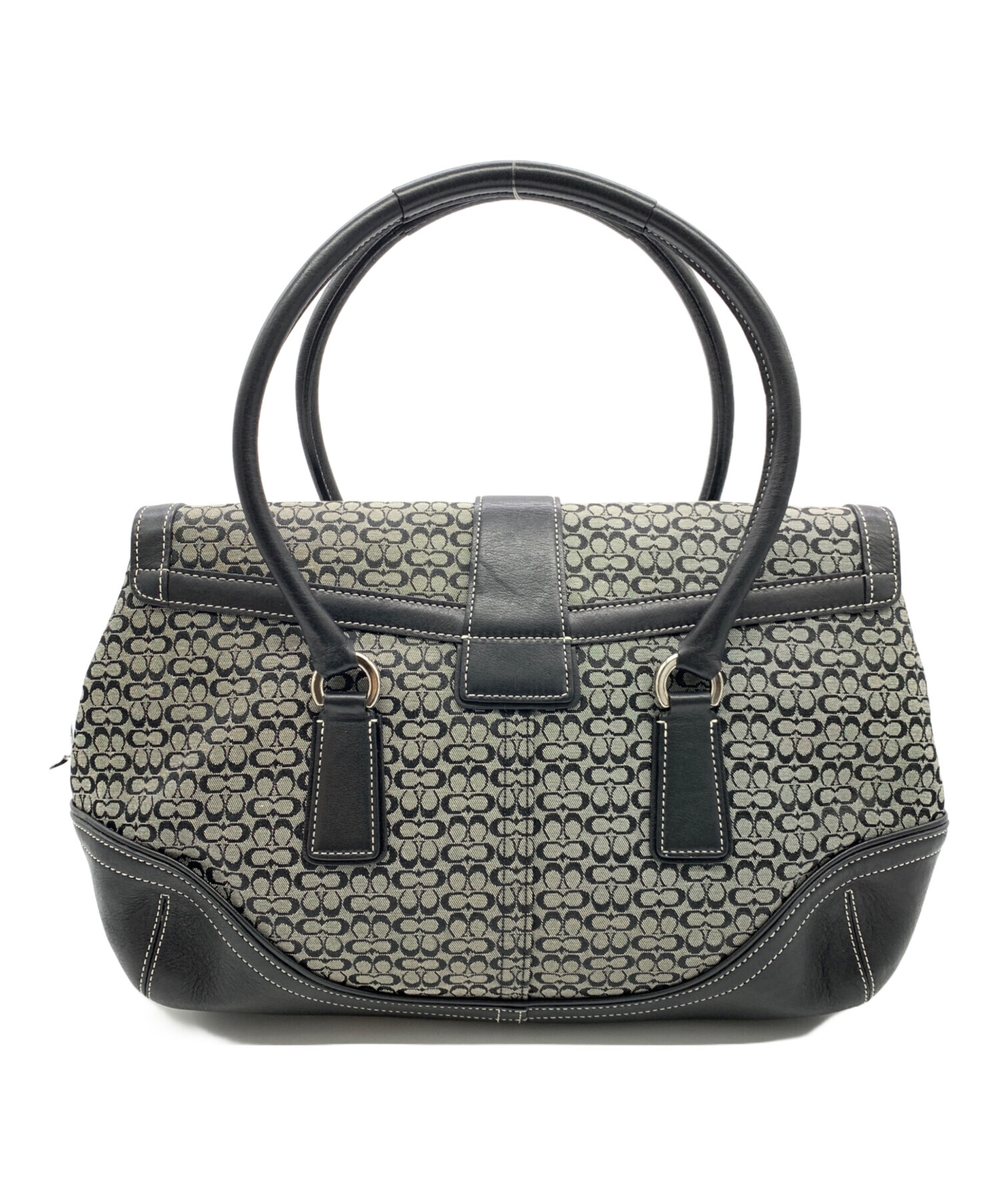 希少　COACH フラップ サッチェル　ソーホー ハンドバッグ ワンショルダー 中古・古着通販】COACH (コーチ) ソーホーミニシグネチャーフラップ