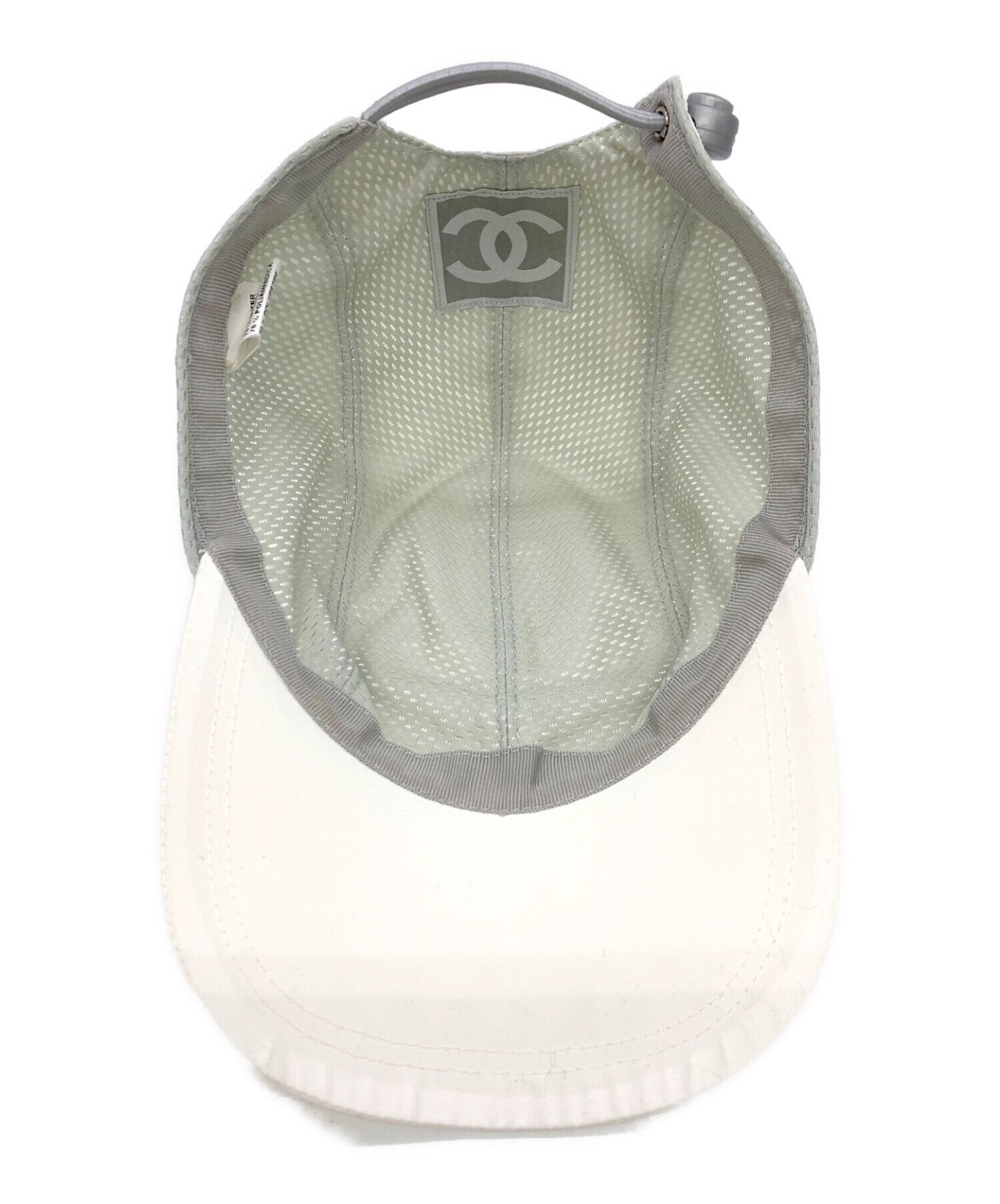 中古・古着通販】CHANEL (シャネル) キャップ ホワイト サイズ:M