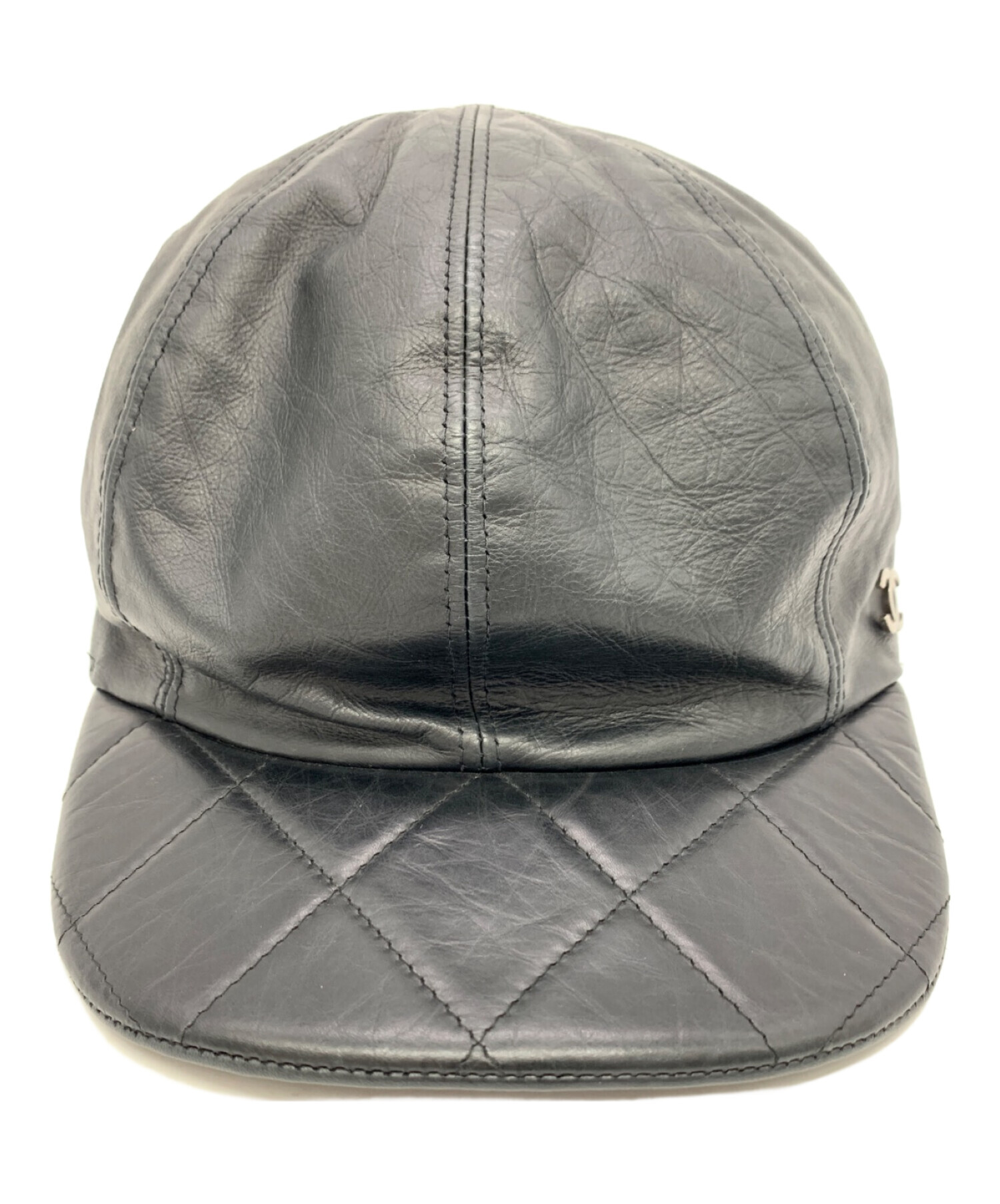 中古・古着通販】CHANEL (シャネル) キャップ ブラック サイズ:M