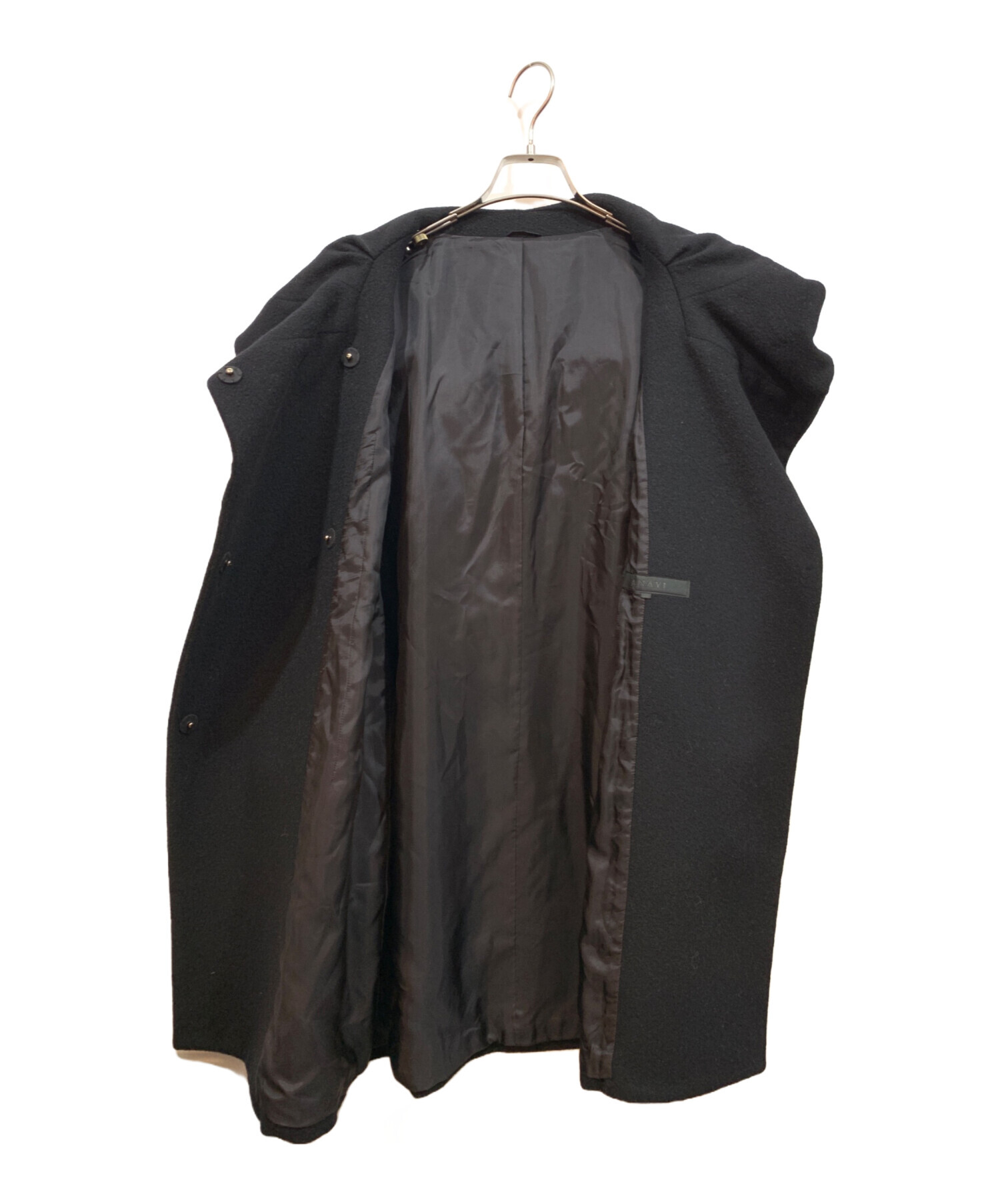 中古・古着通販】ANAYI (アナイ) コート ブラック サイズ:38｜ブランド 