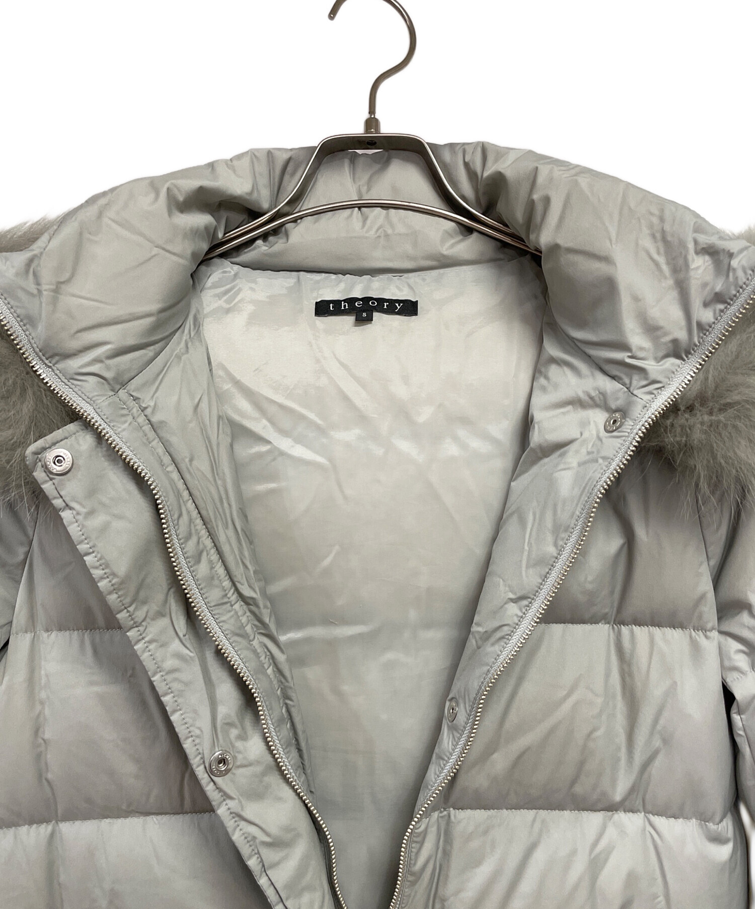 中古・古着通販】theory (セオリー) ダウンコート グレー サイズ:S