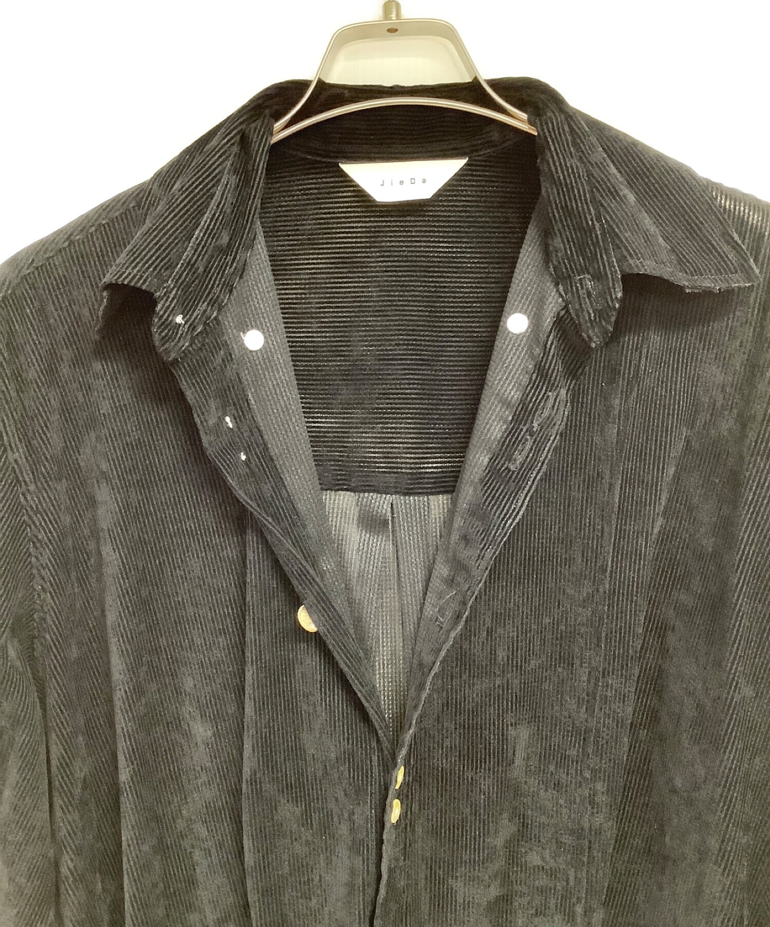 中古・古着通販】jieda (ジエダ) コーデュロイシャツ ブラック サイズ 