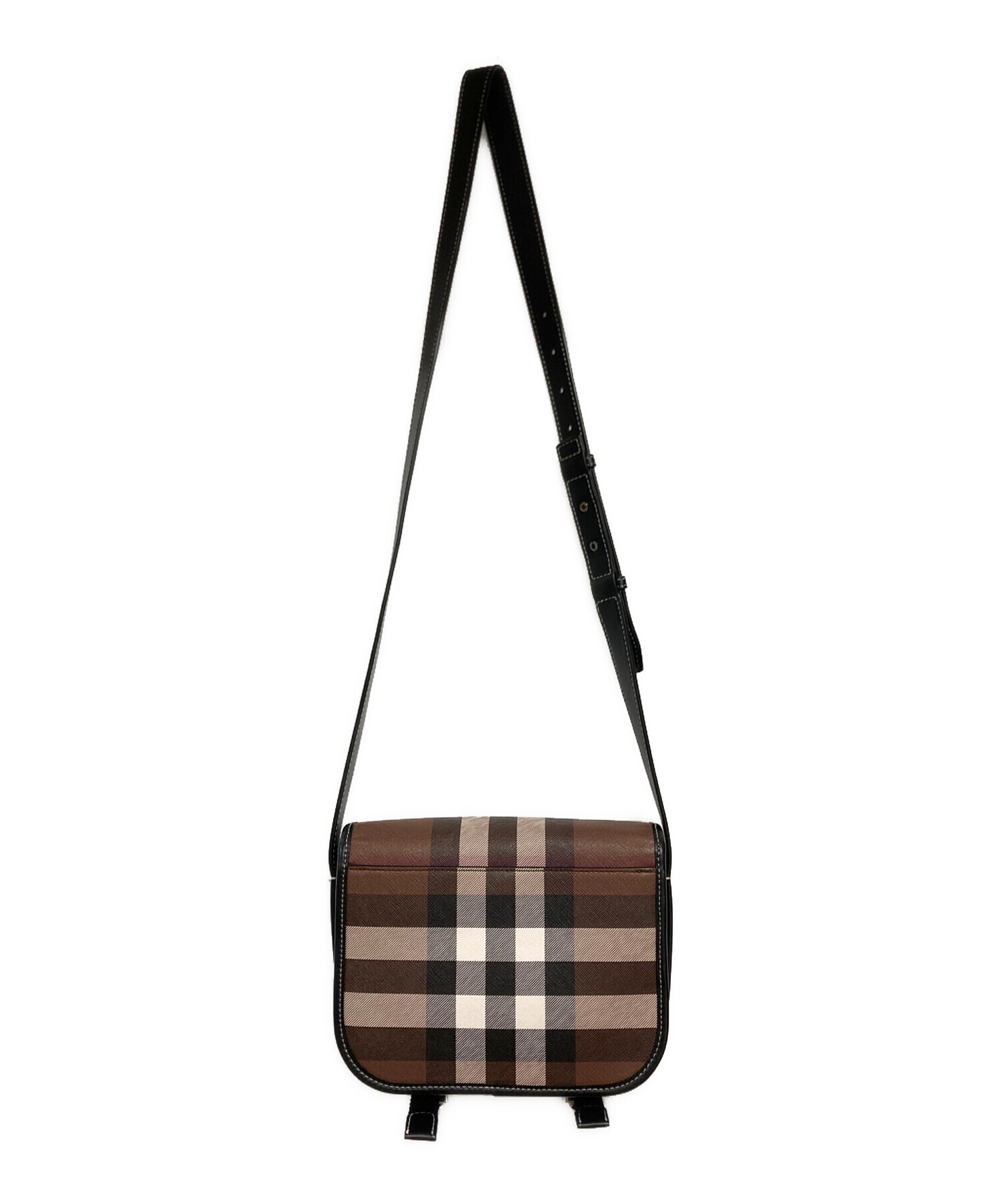 Burberry チェック柄 ショルダーバッグ　レザー 中古・古着通販】BURBERRY (バーバリー) チェックレザー ショルダー