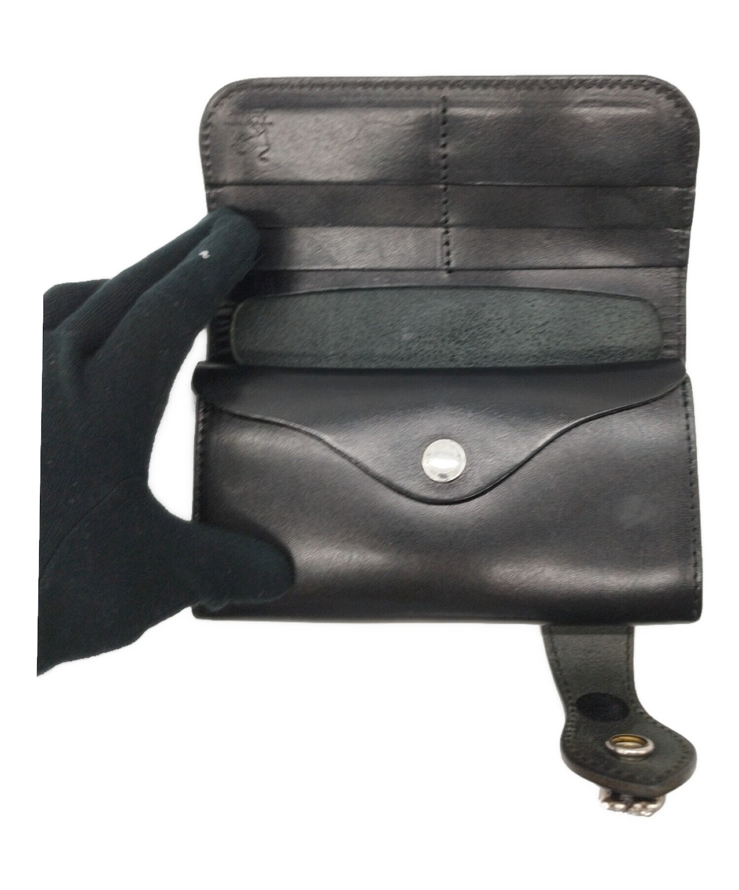 中古・古着通販】ALZUNI (アルズニ) スカルコンチョスナップ長財布