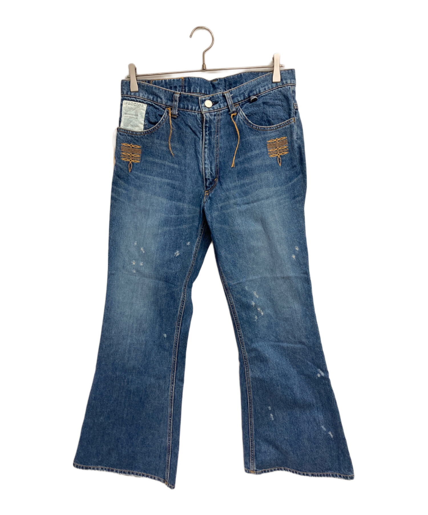 FACCIES ファッチーズデニム フレアパンツ 中古・古着通販】FACCIES (ファッチーズ) フレアデニム インディゴ