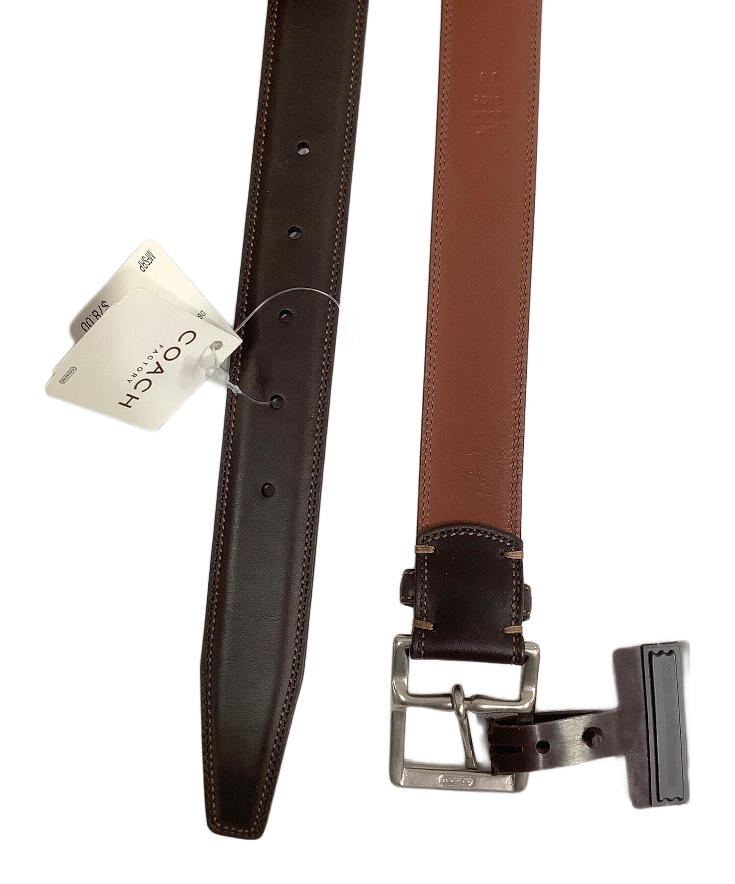 中古・古着通販】COACH (コーチ) レザーベルト ブラウン 未使用品