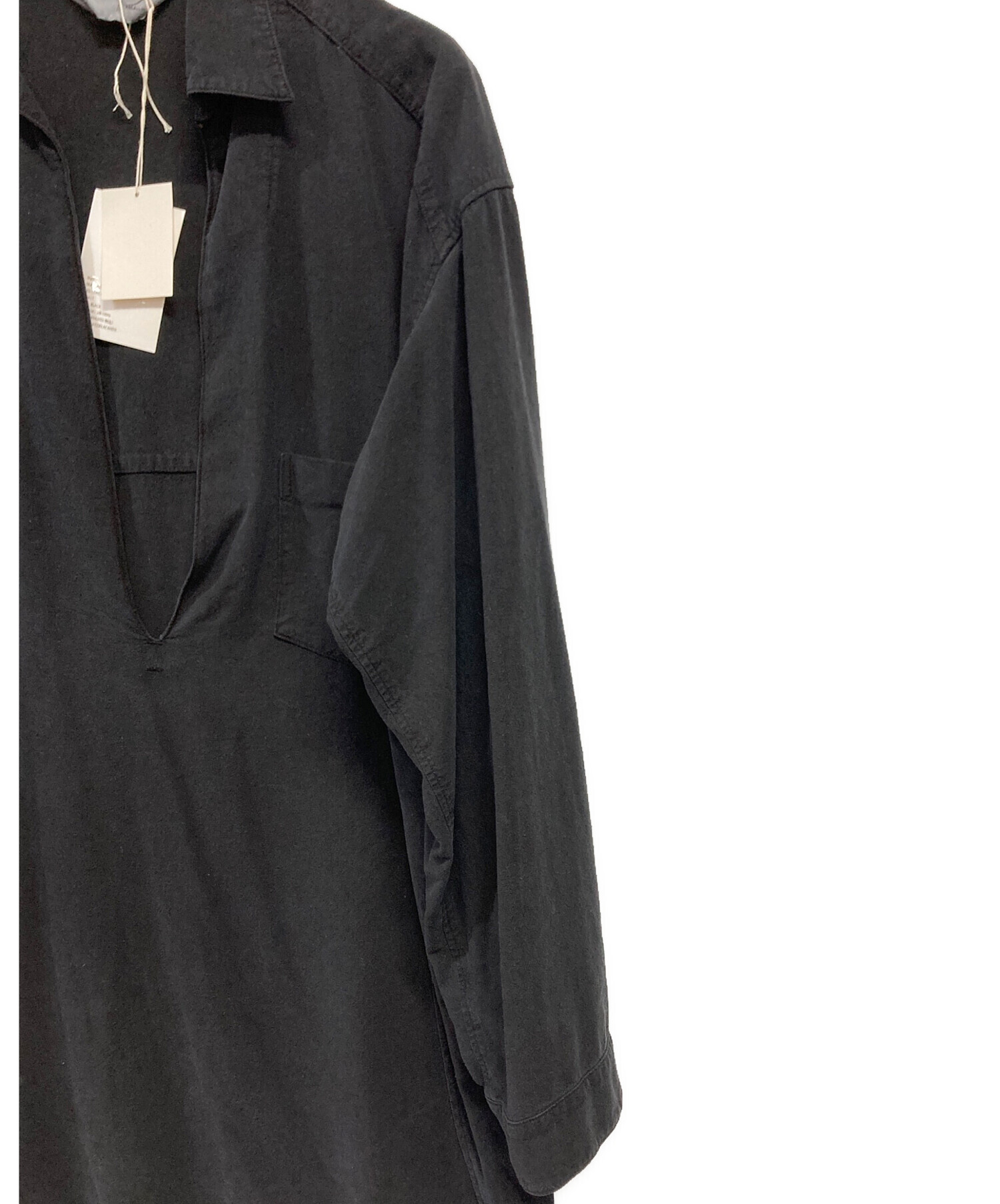 中古・古着通販】ANCELLM (アンセルム) ロングスリーブシャツ ブラック