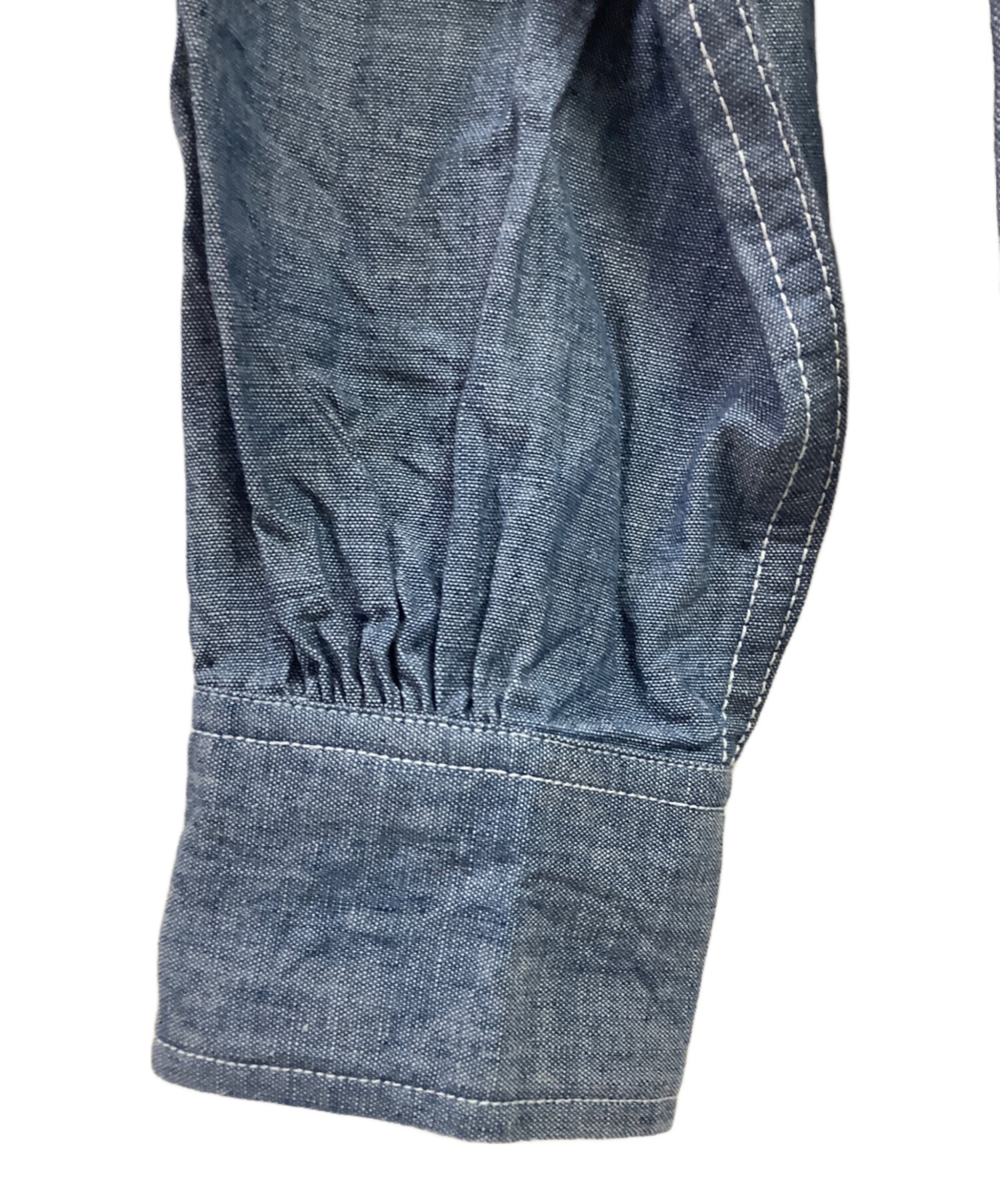 中古・古着通販】WOOLRICH (ウールリッチ) シャンブレーシャツ ブルー