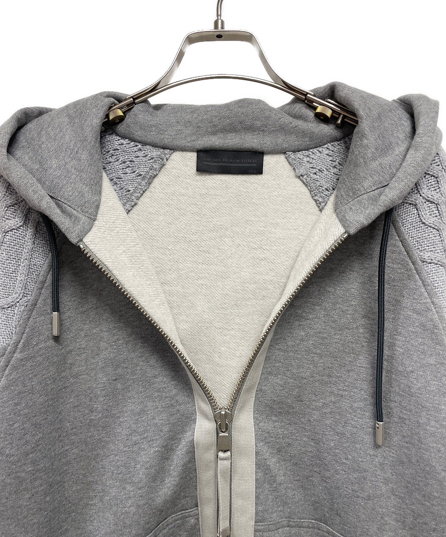 中古・古着通販】DIESEL (ディーゼル) ラグランニット ジップパーカー 