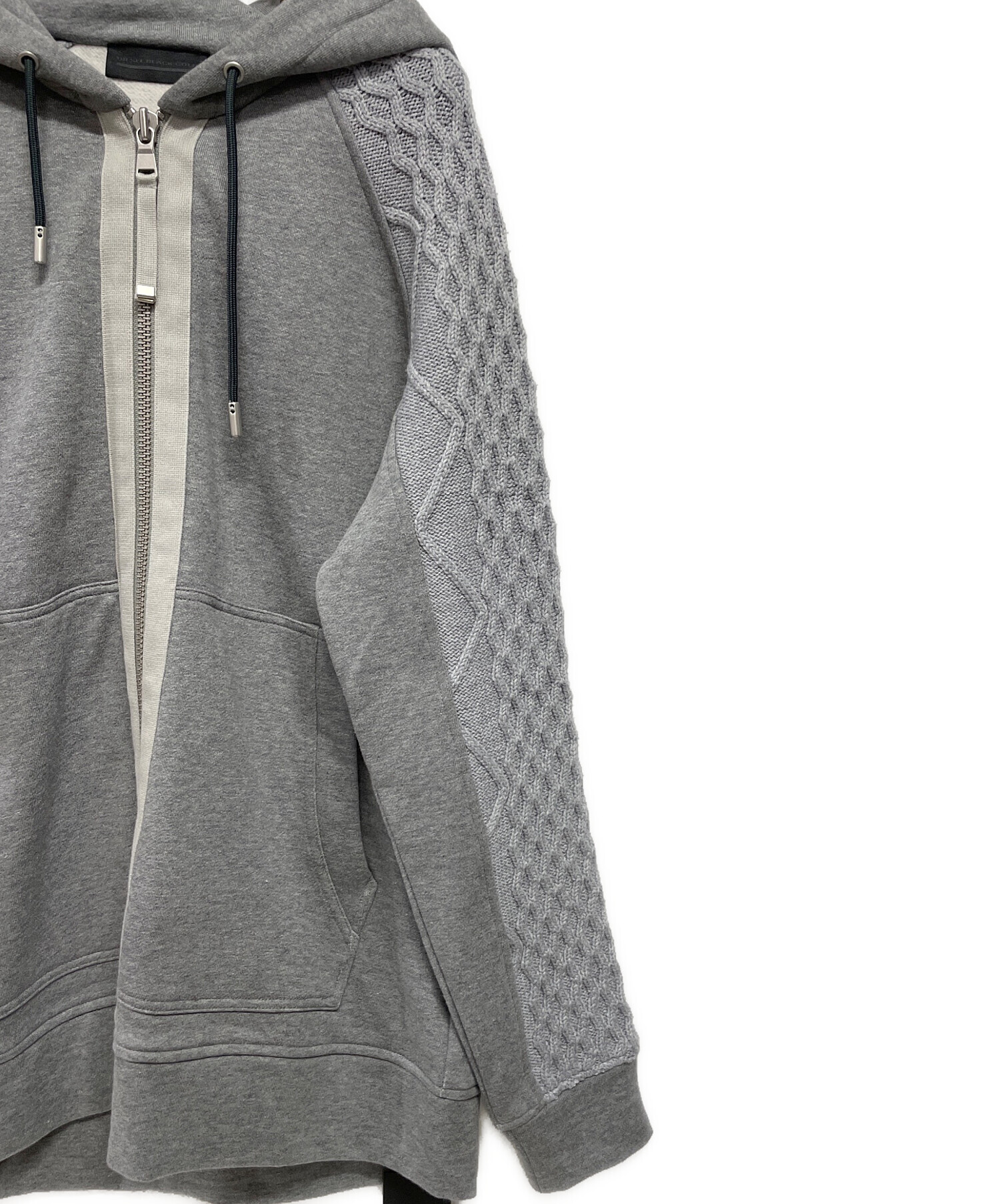 中古・古着通販】DIESEL (ディーゼル) ラグランニット ジップパーカー 