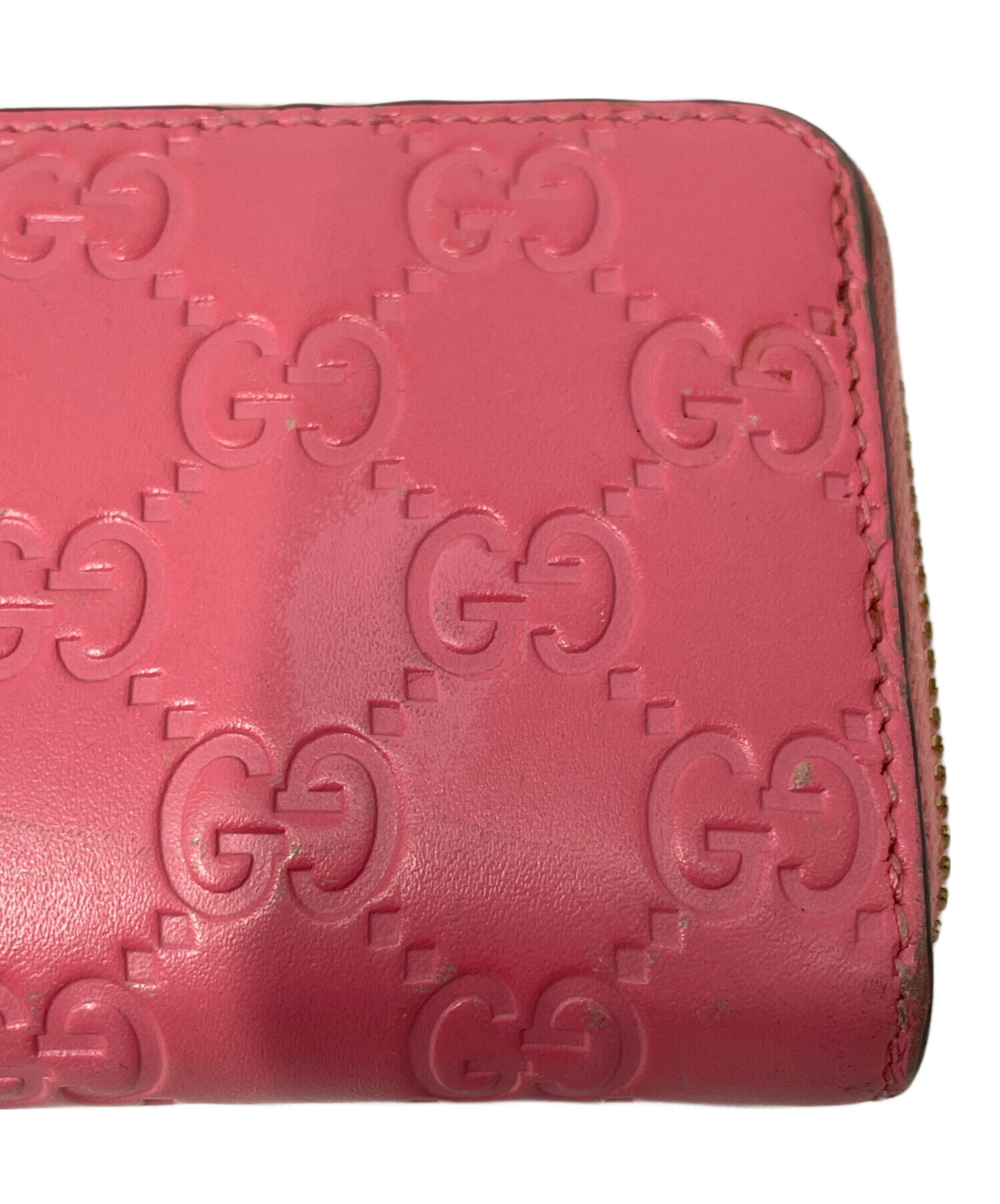 中古・古着通販】GUCCI (グッチ) カードケース グッチシマ ピンク