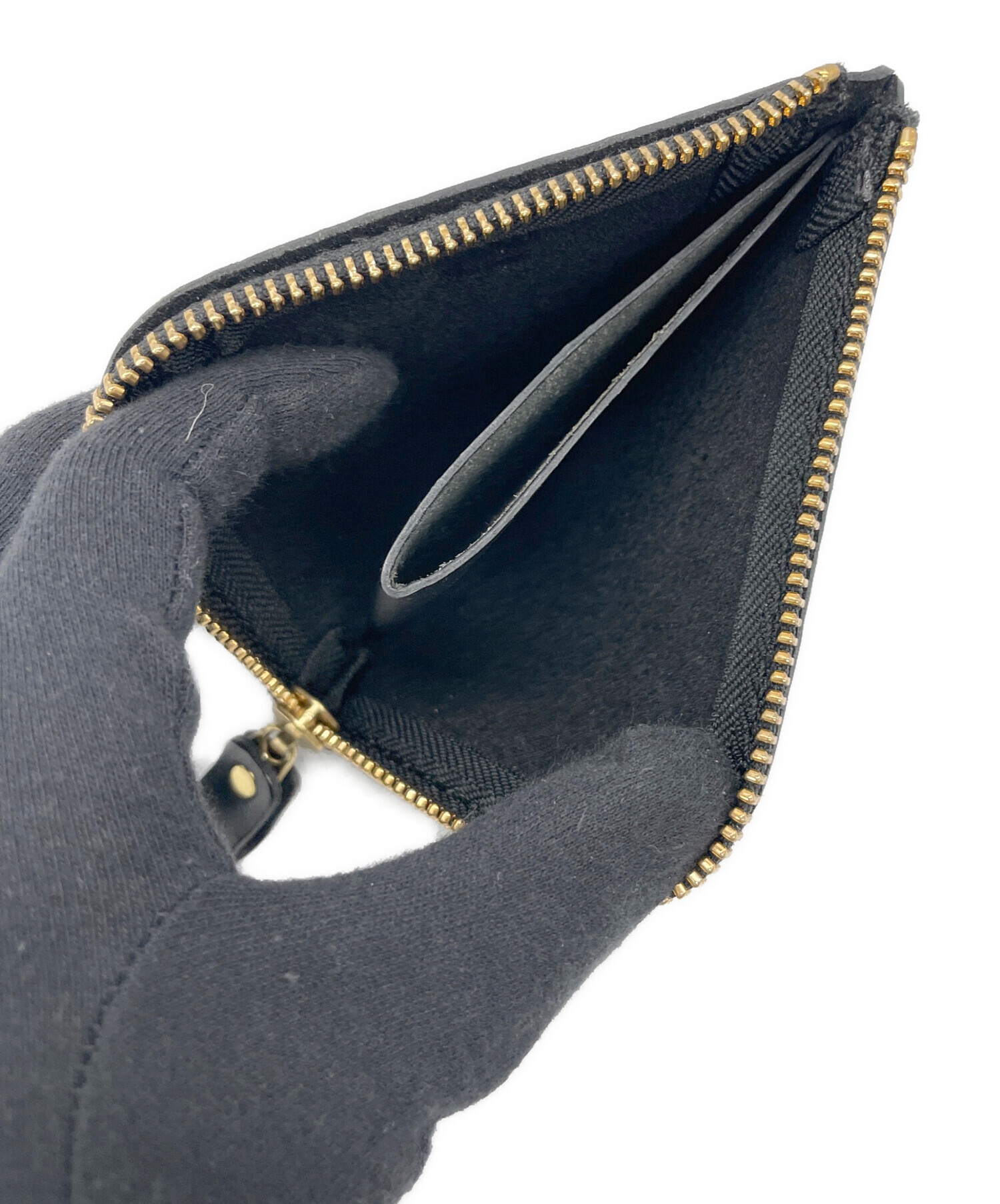 中古・古着通販】Herz (ヘルツ) L字ファスナーミニ財布 ブラック