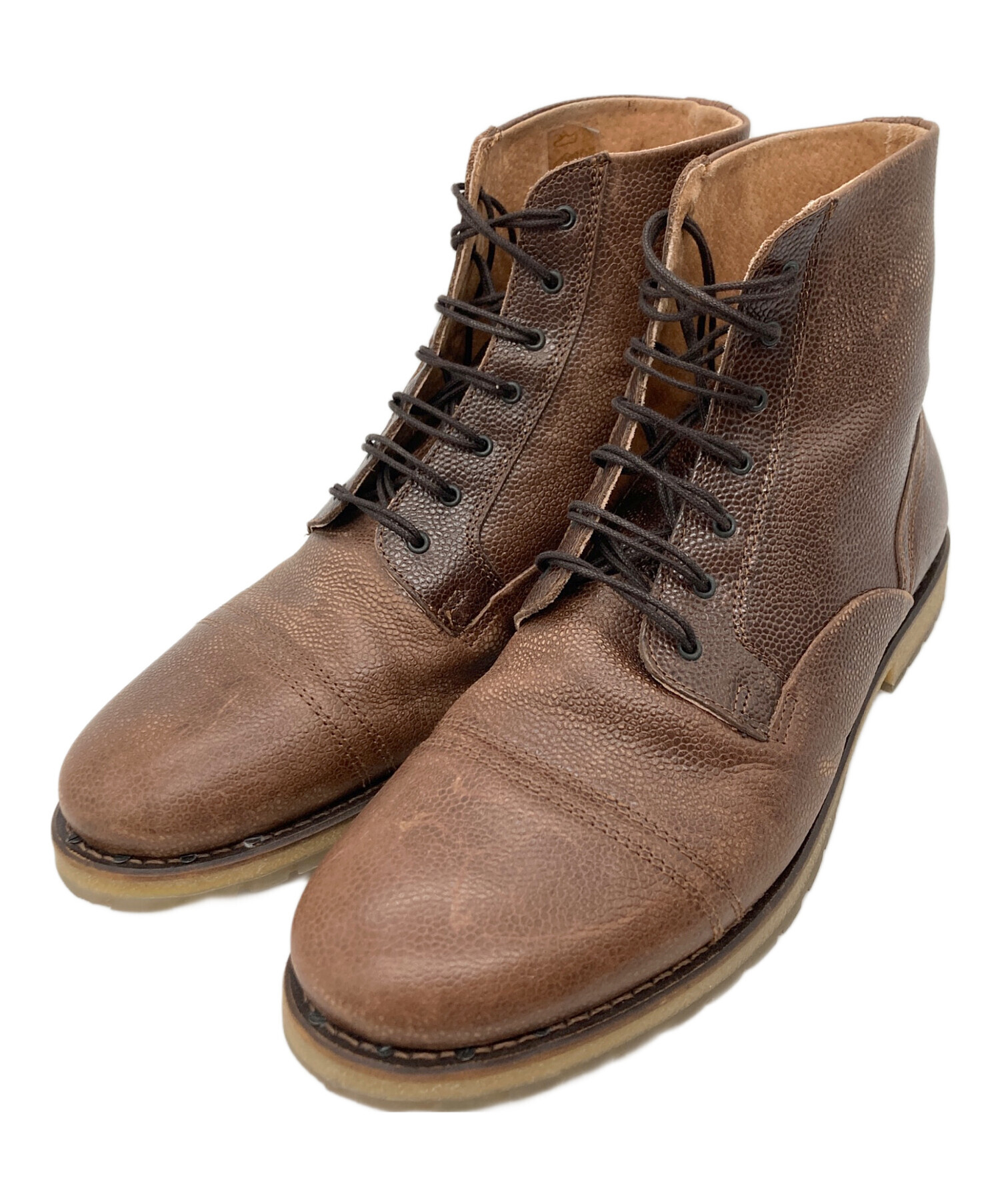中古・古着通販】DIESEL (ディーゼル) レースアップブーツ ブラウン 