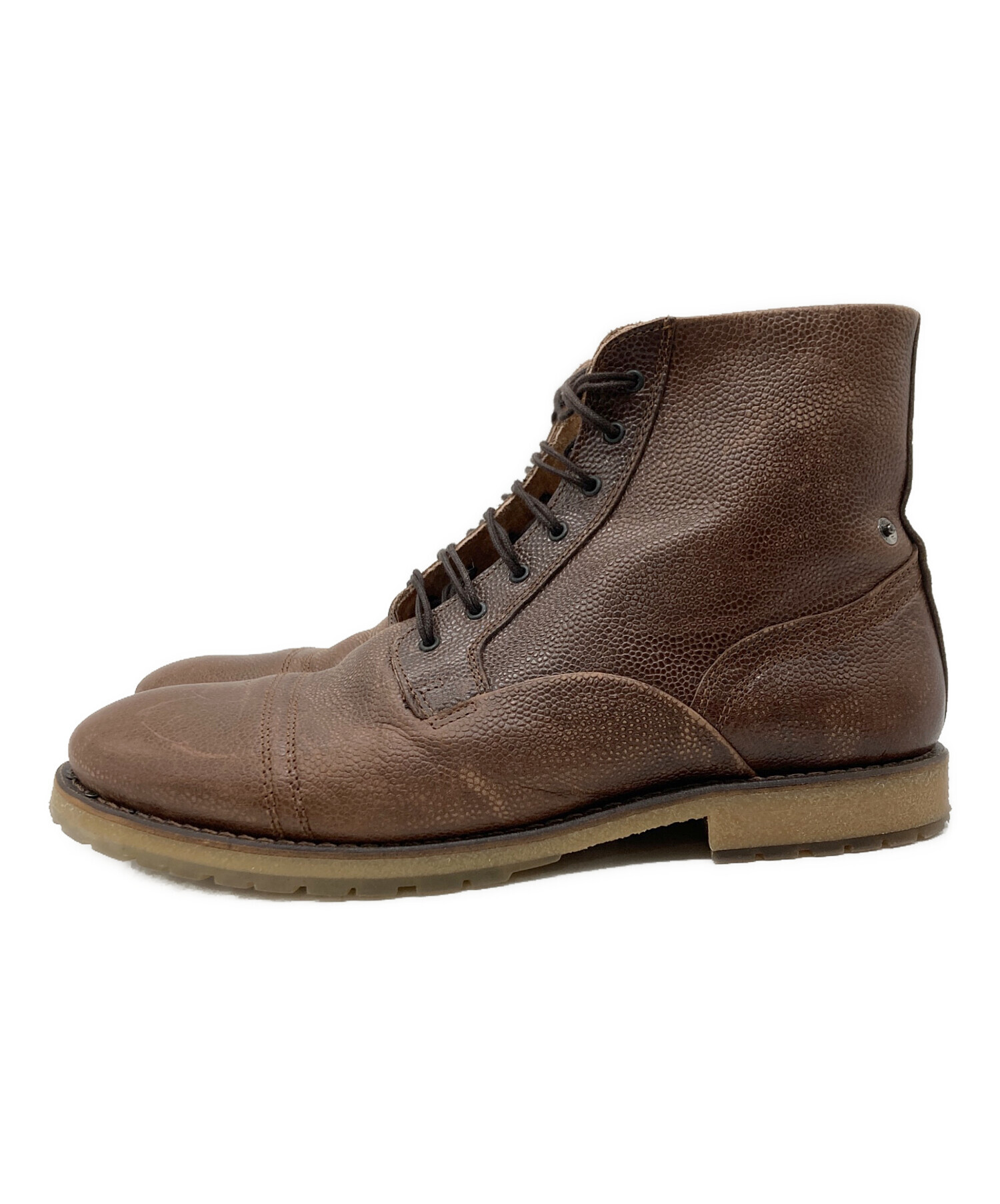中古・古着通販】DIESEL (ディーゼル) レースアップブーツ ブラウン 