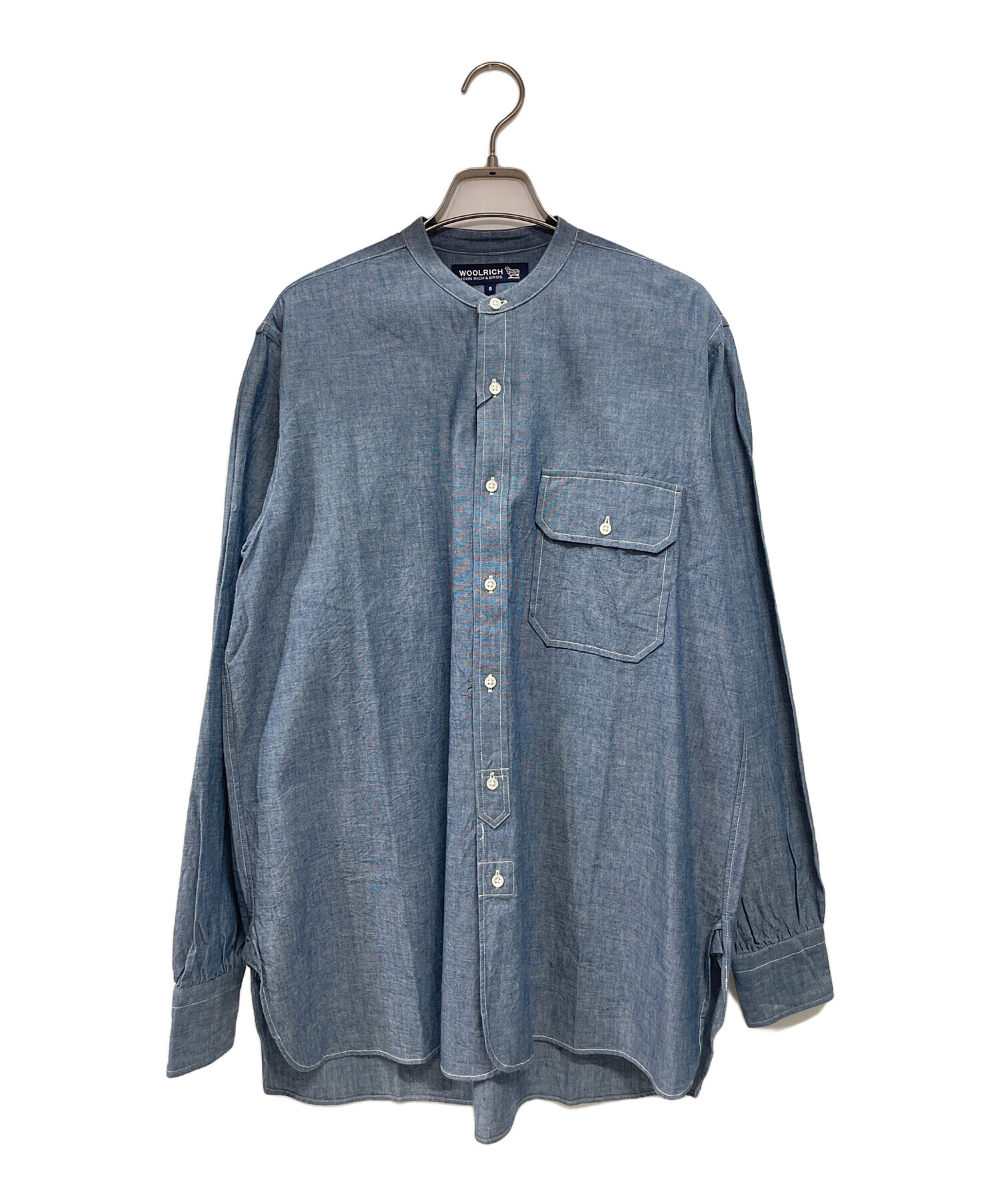 中古・古着通販WOOLRICH (ウールリッチ) バンドカラーシャツ ブルー