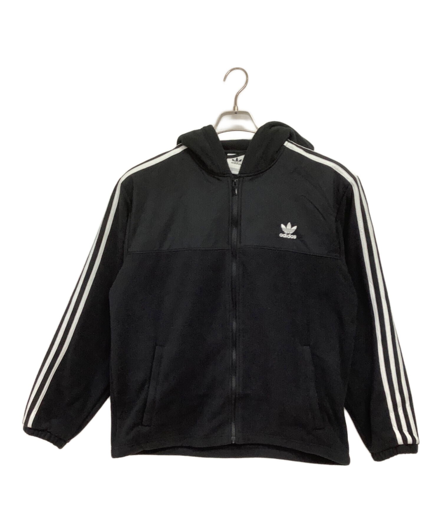 中古・古着通販】adidas (アディダス) ジップパーカー ブラック 