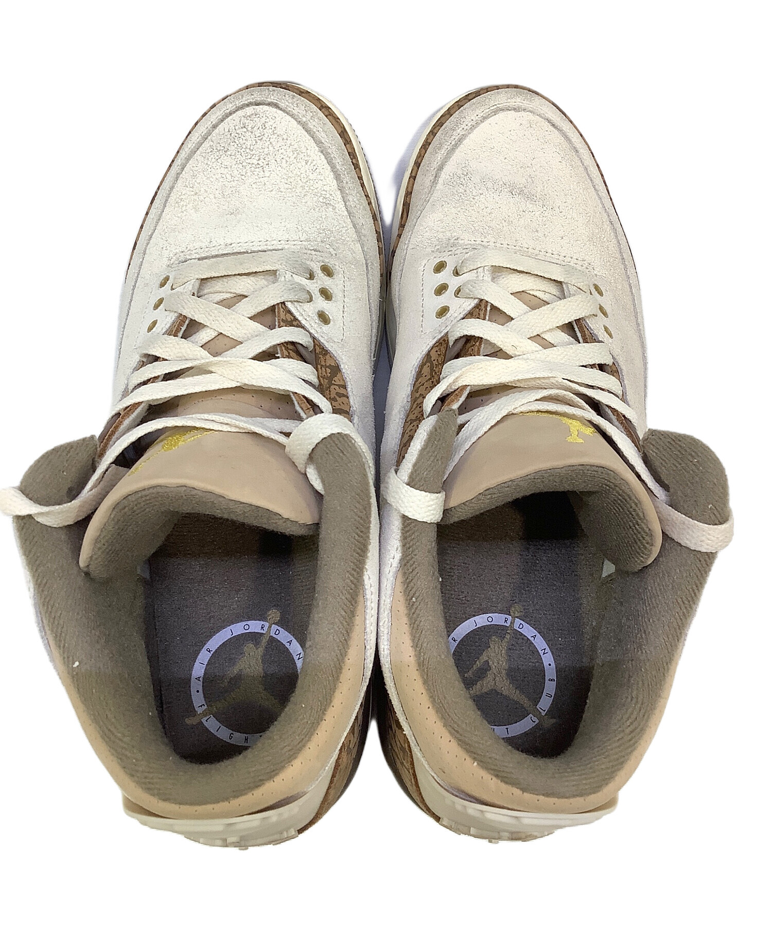 中古・古着通販】NIKE (ナイキ) AIR JORDAN 3 RETRO ベージュ サイズ 