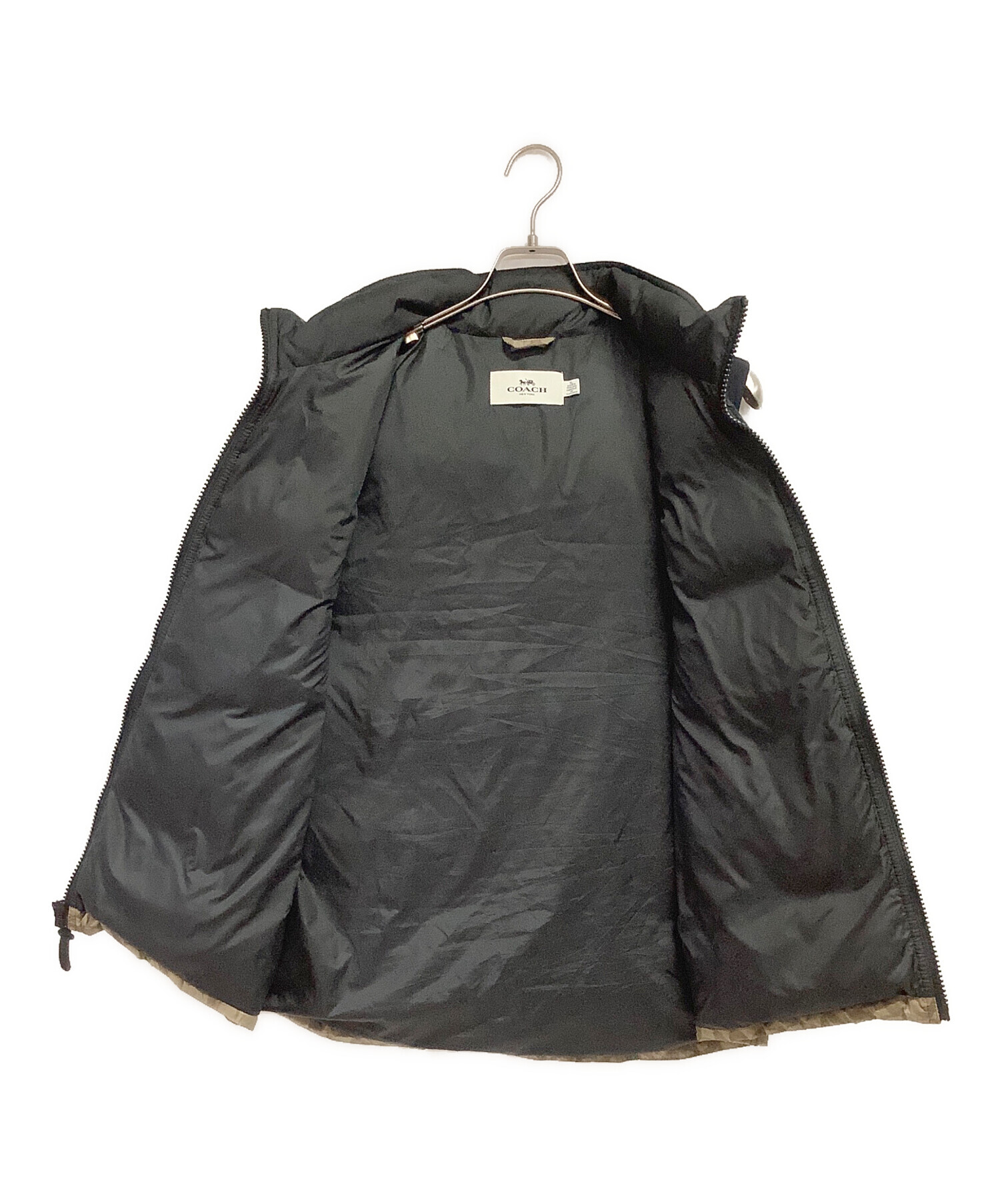 中古・古着通販】COACH (コーチ) シグネチャーダウンベスト ベージュ 