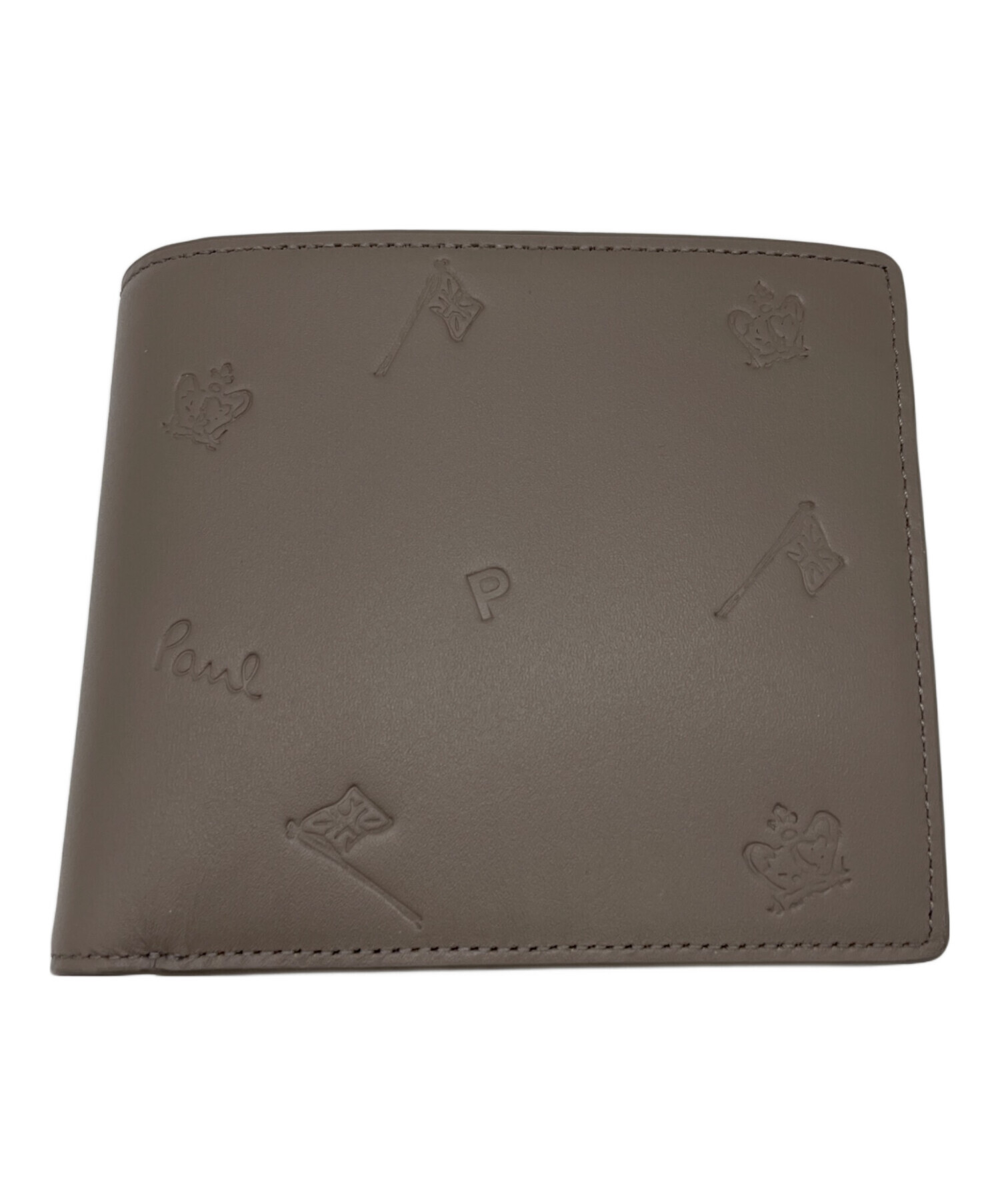 中古・古着通販】PAUL SMITH (ポールスミス) 2つ折り財布 グレー 未 