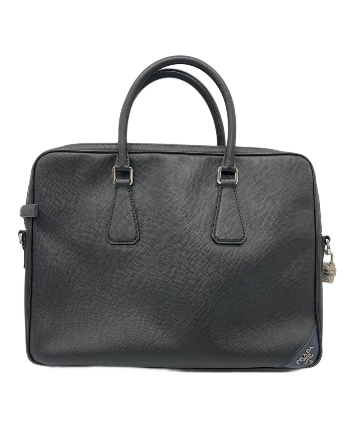 中古・古着通販】PRADA (プラダ) SAFFIANO TRAVEL ブラック｜ブランド 