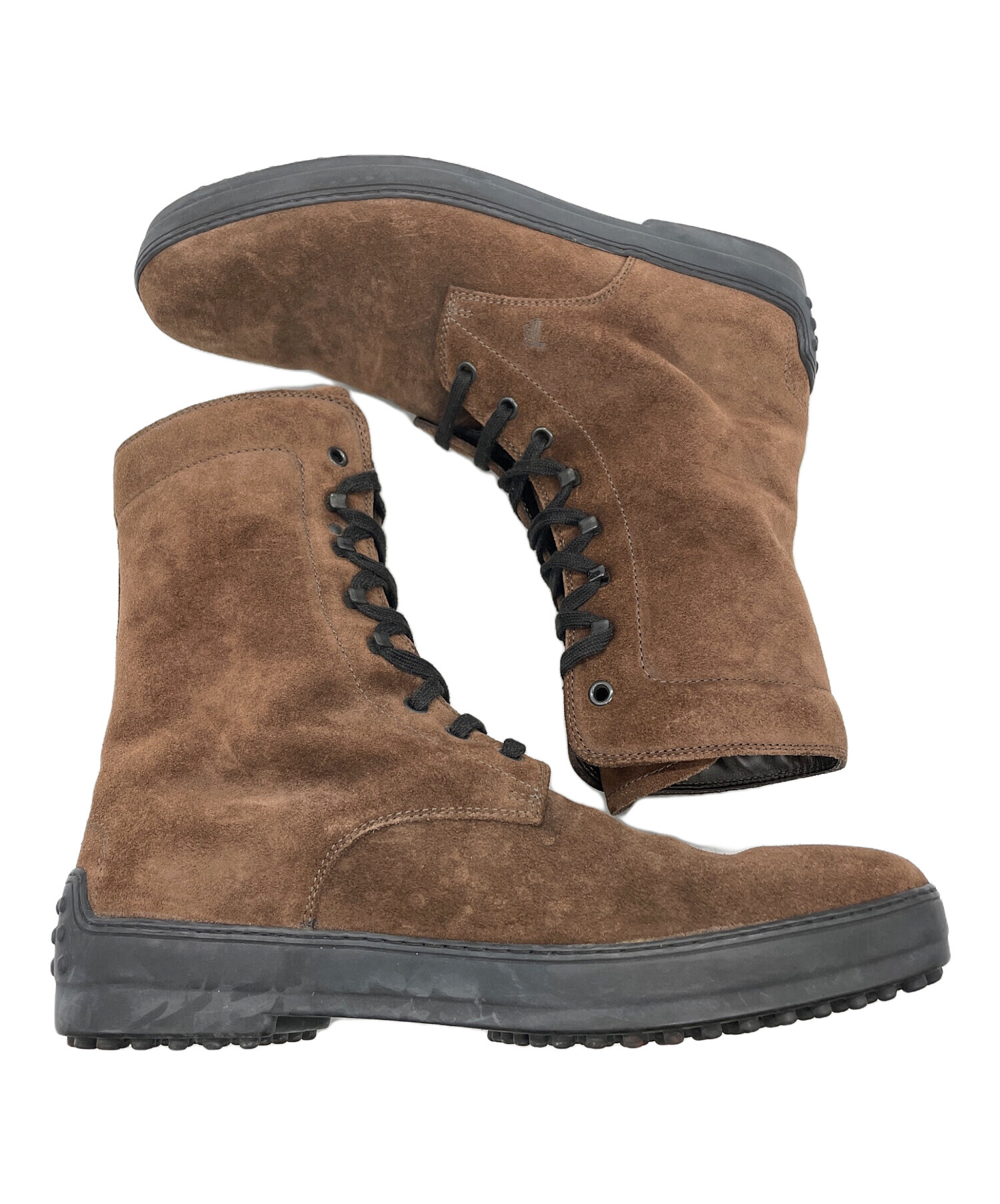 中古・古着通販】TOD'S (トッズ) レースアップブーツ ブラウン サイズ