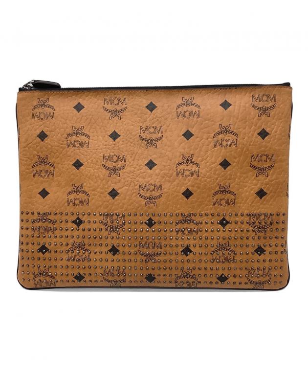 MCM エムシーエム クラッチバッグ ヴィセトス ブラウン レザー ユニ