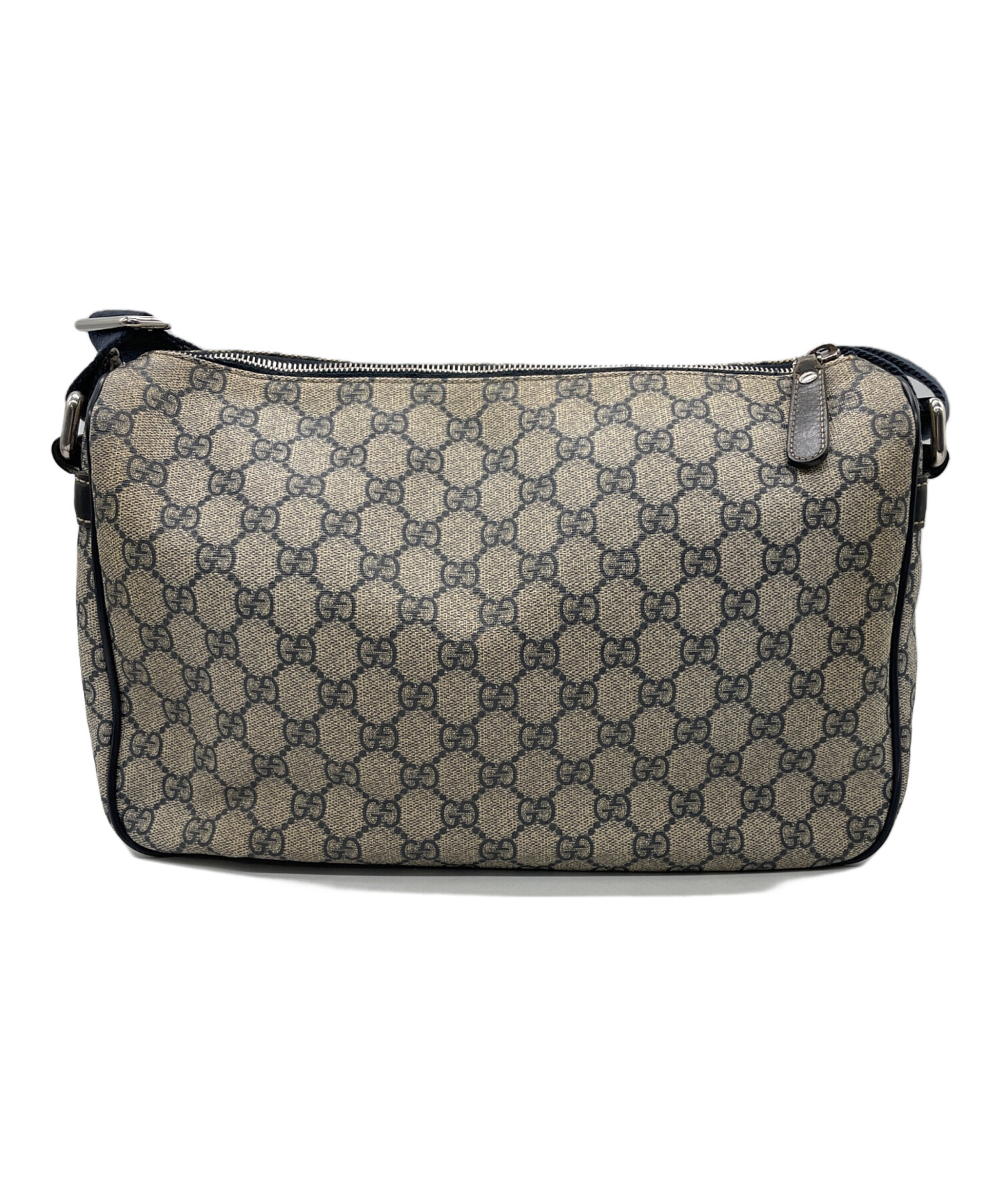中古・古着通販】GUCCI (グッチ) ショルダーバッグ ネイビー×グレー 