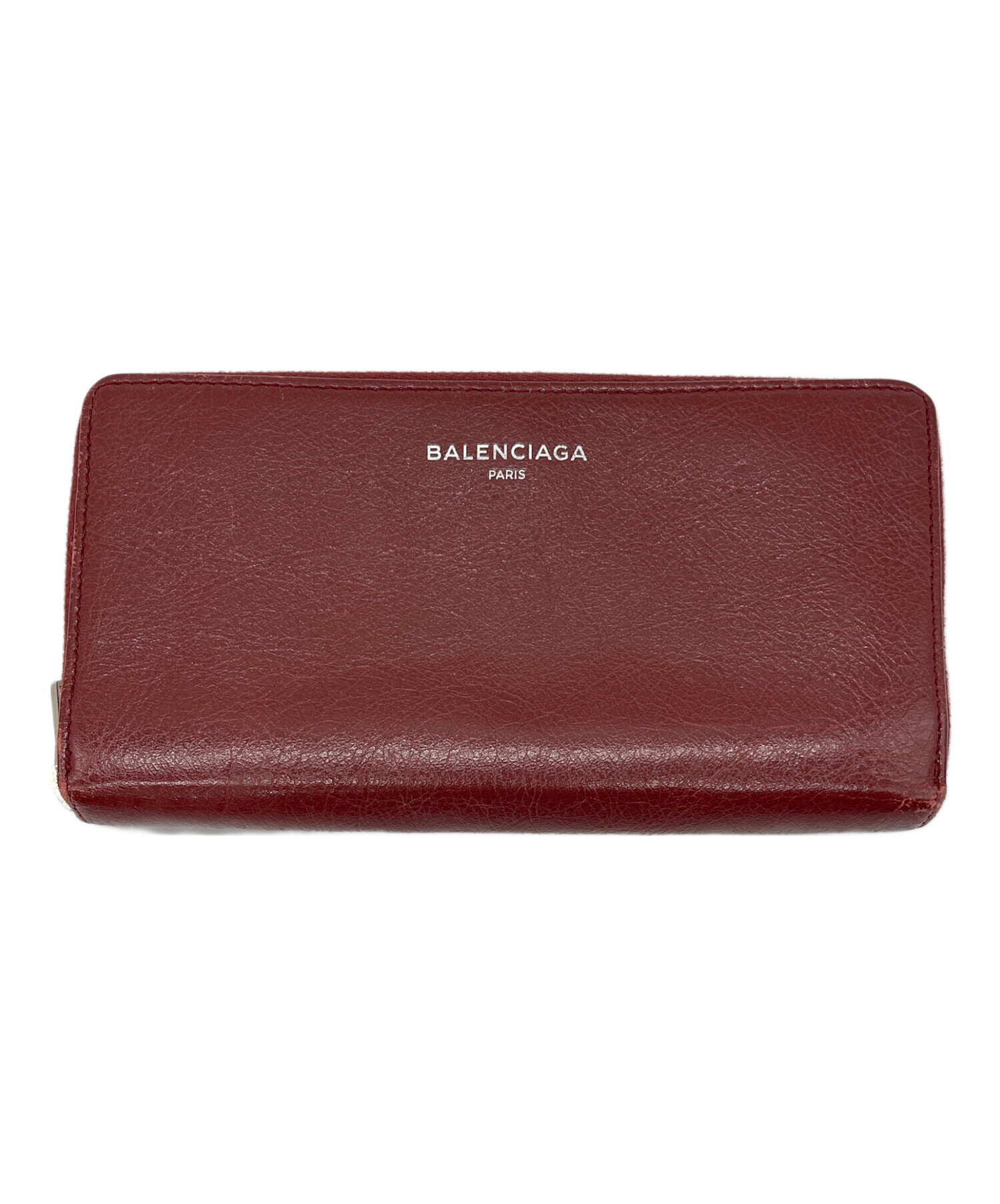 中古・古着通販】BALENCIAGA (バレンシアガ) 長財布 ワインレッド