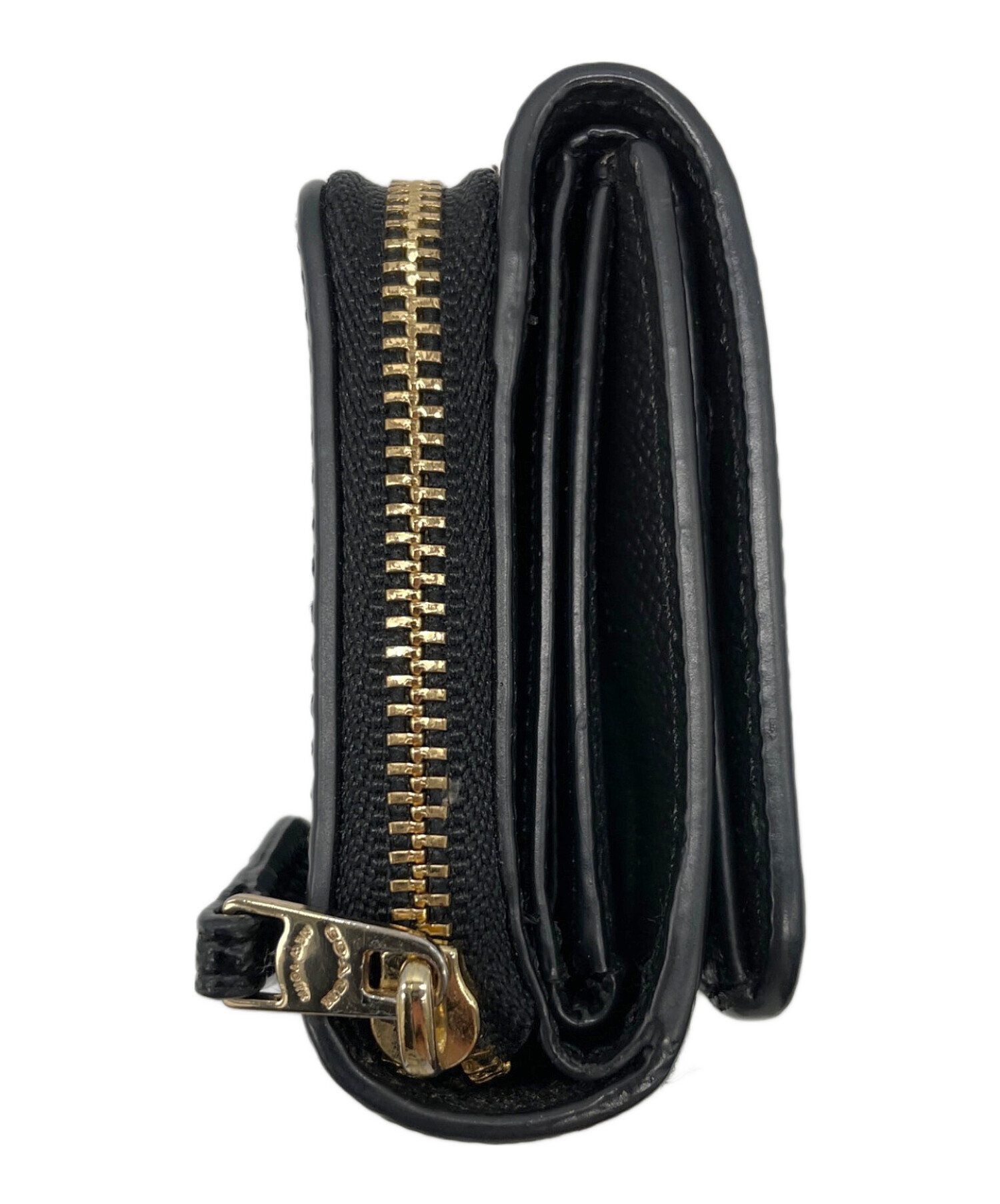 中古・古着通販】COACH (コーチ) 3つ折り財布 ブラック｜ブランド