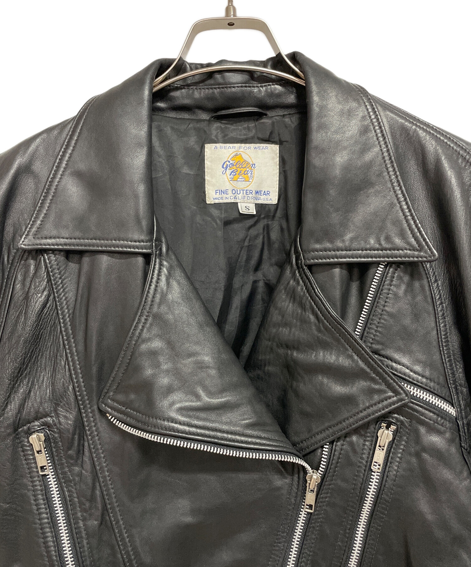 希少 VINTAGE Golden Bear ダブルライダース 38 中古・古着通販】Golden Bear (ゴールデンベア) ダブルライダース