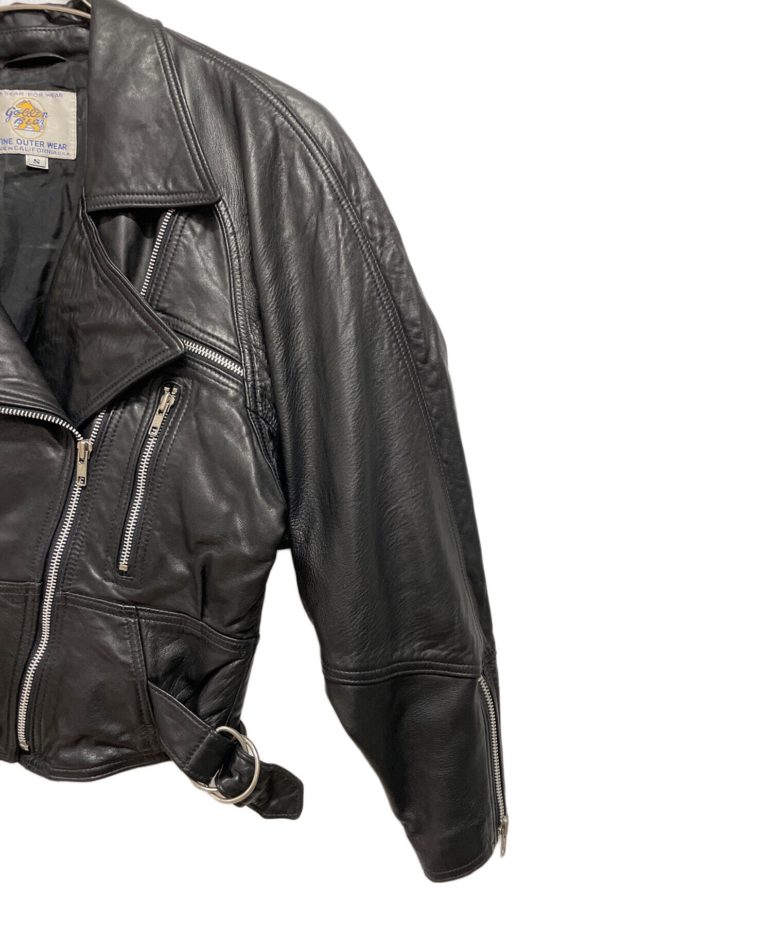 ヴィンテージ golden bear レザー ジャケット ブラック THE CARTER - Black Leather Contemporary Fit – Golden Bear Sportswear